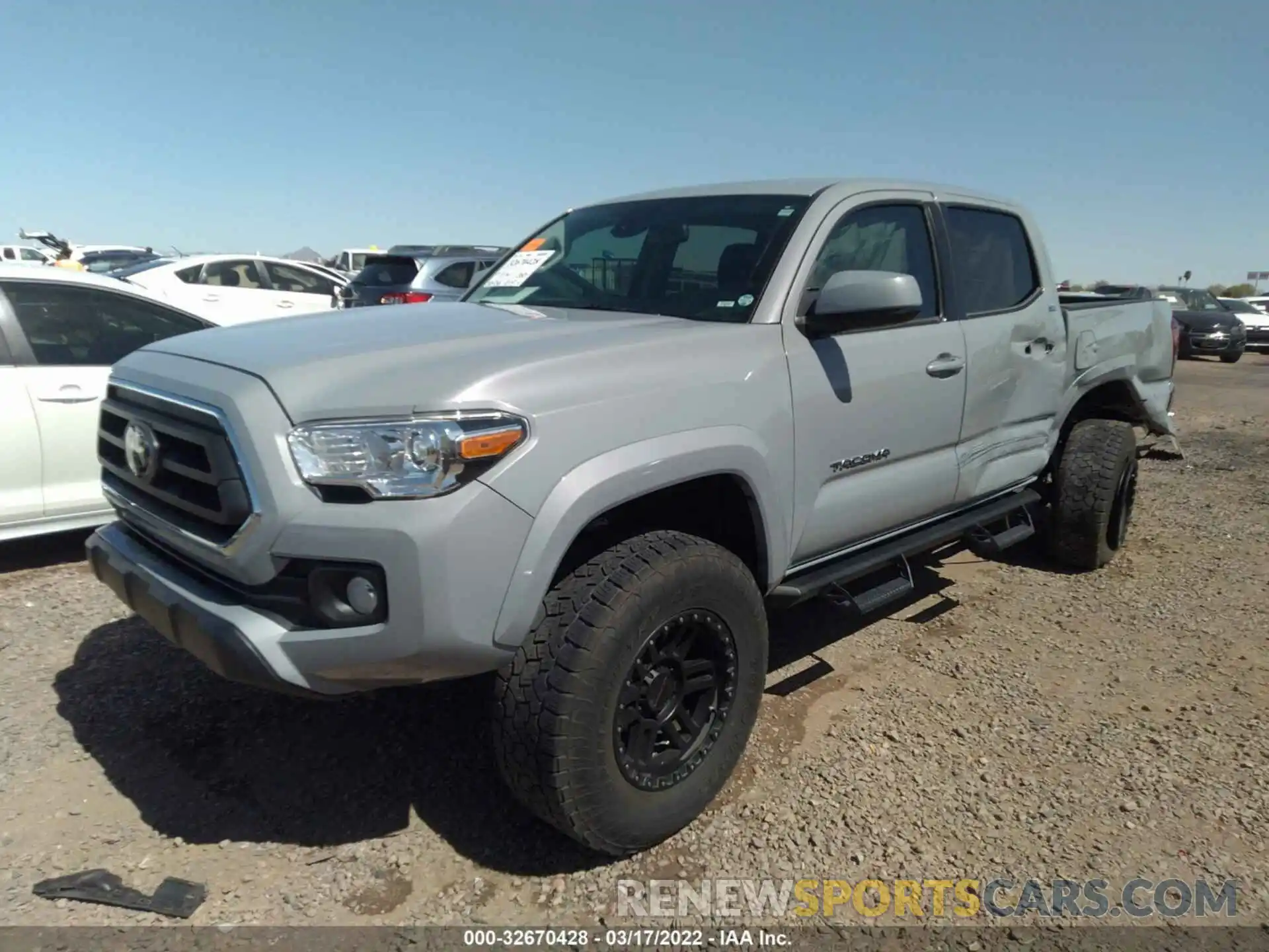 2 Photograph of a damaged car 3TMAZ5CN6LM130347 TOYOTA TACOMA 2WD 2020