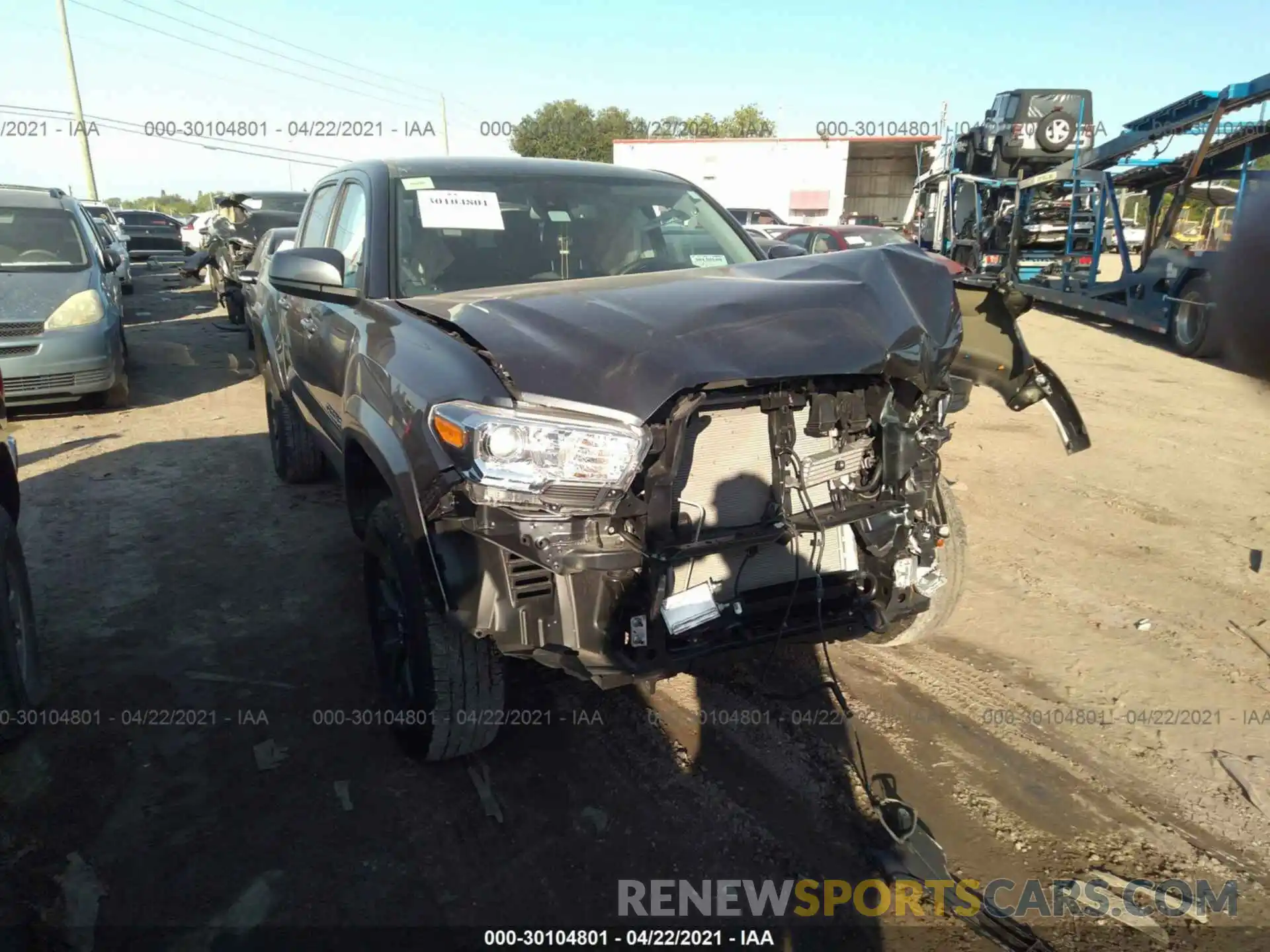 1 Photograph of a damaged car 3TMAZ5CN7LM133435 TOYOTA TACOMA 2WD 2020