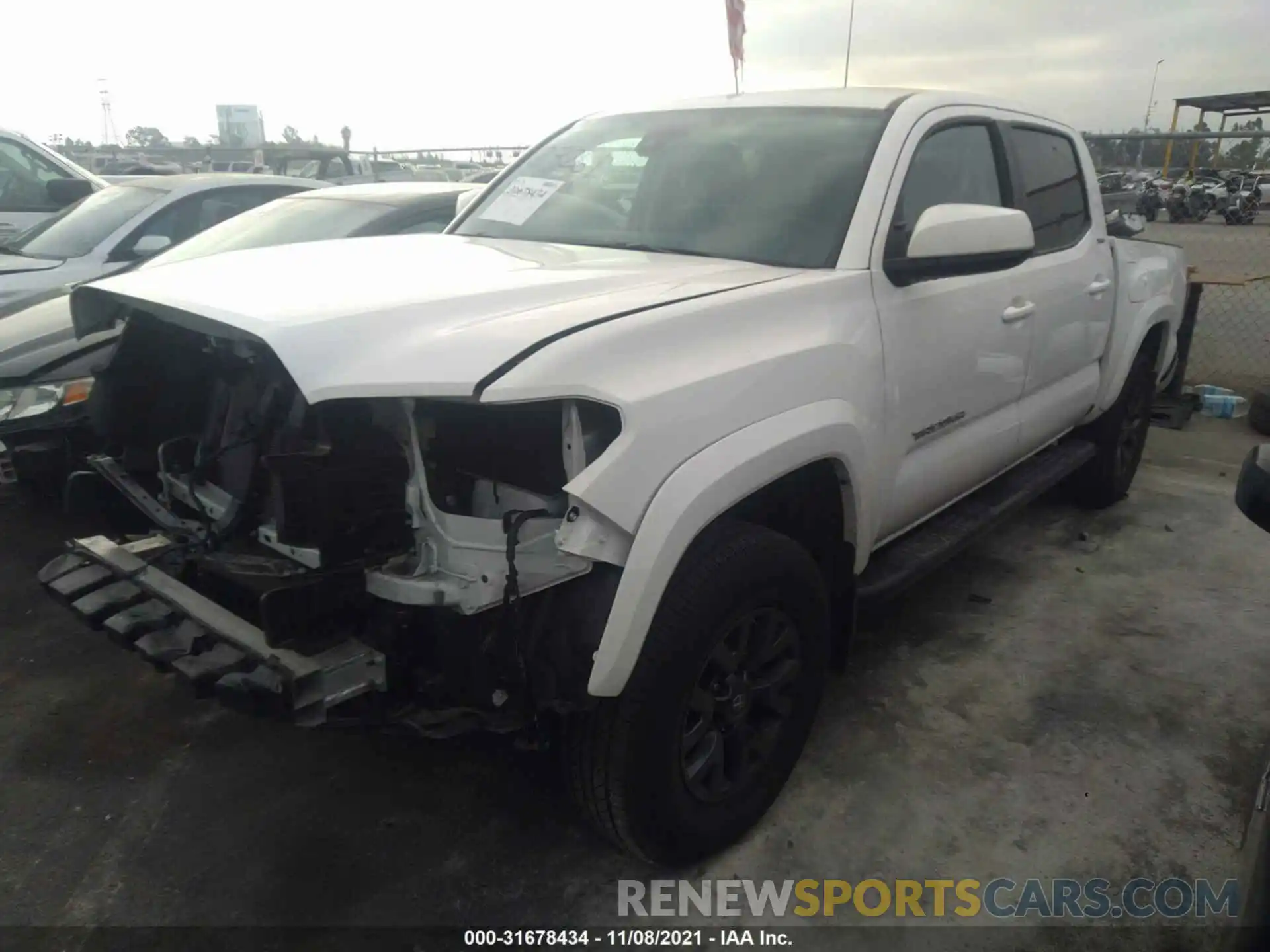 2 Photograph of a damaged car 3TMAZ5CN9LM135736 TOYOTA TACOMA 2WD 2020