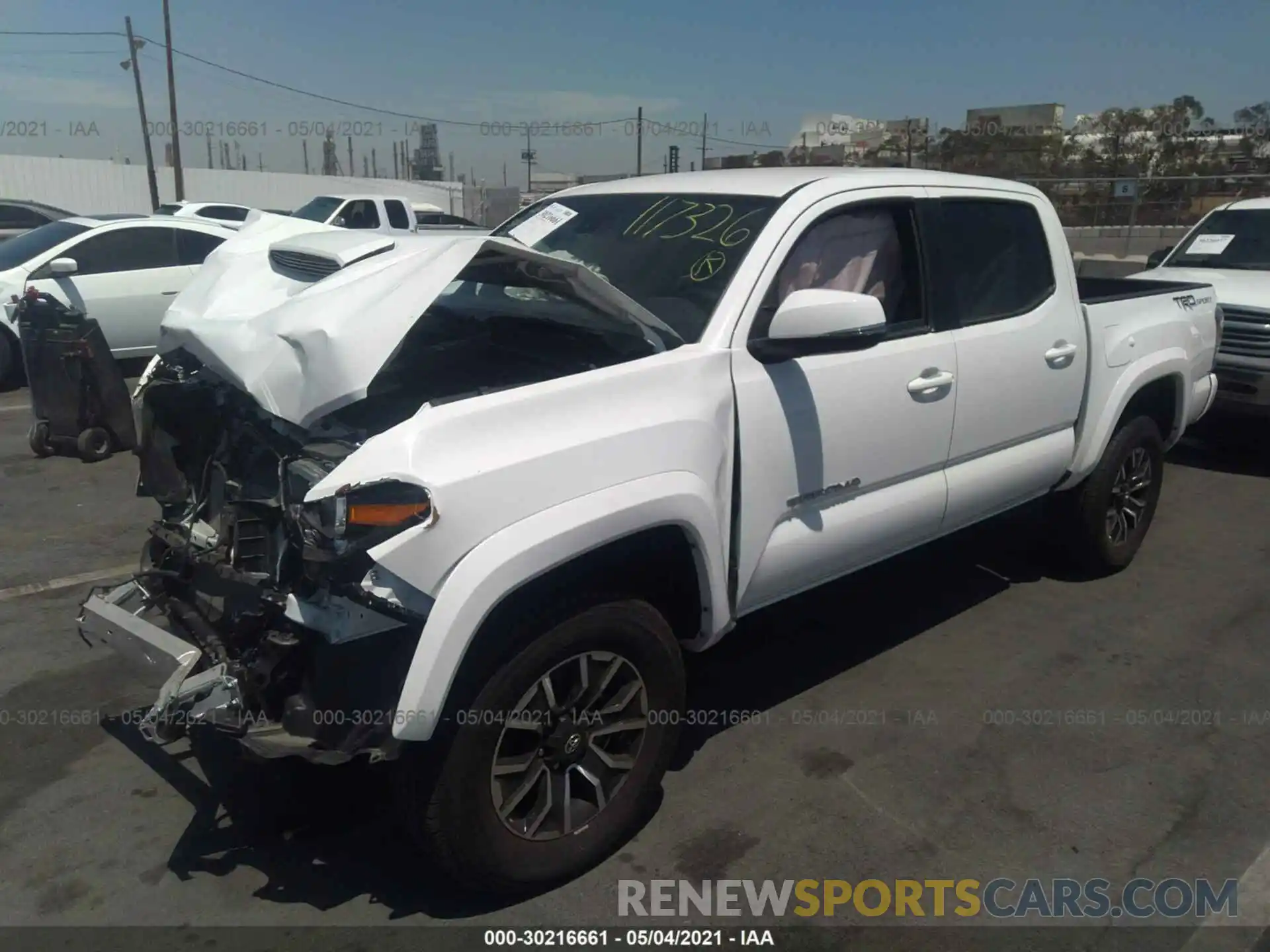 2 Photograph of a damaged car 3TMAZ5CNXLM117326 TOYOTA TACOMA 2WD 2020