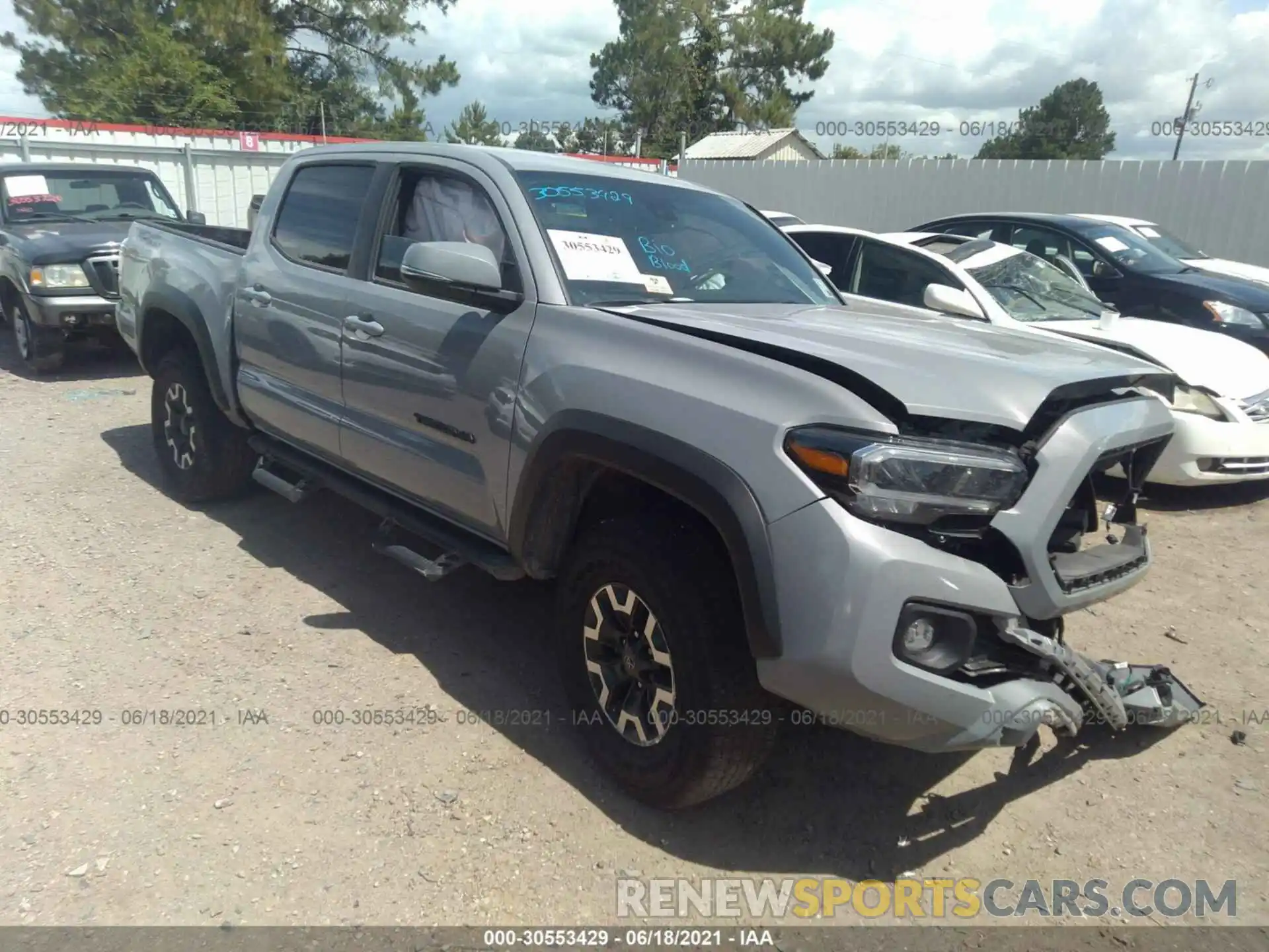 1 Photograph of a damaged car 3TMAZ5CNXLM134658 TOYOTA TACOMA 2WD 2020