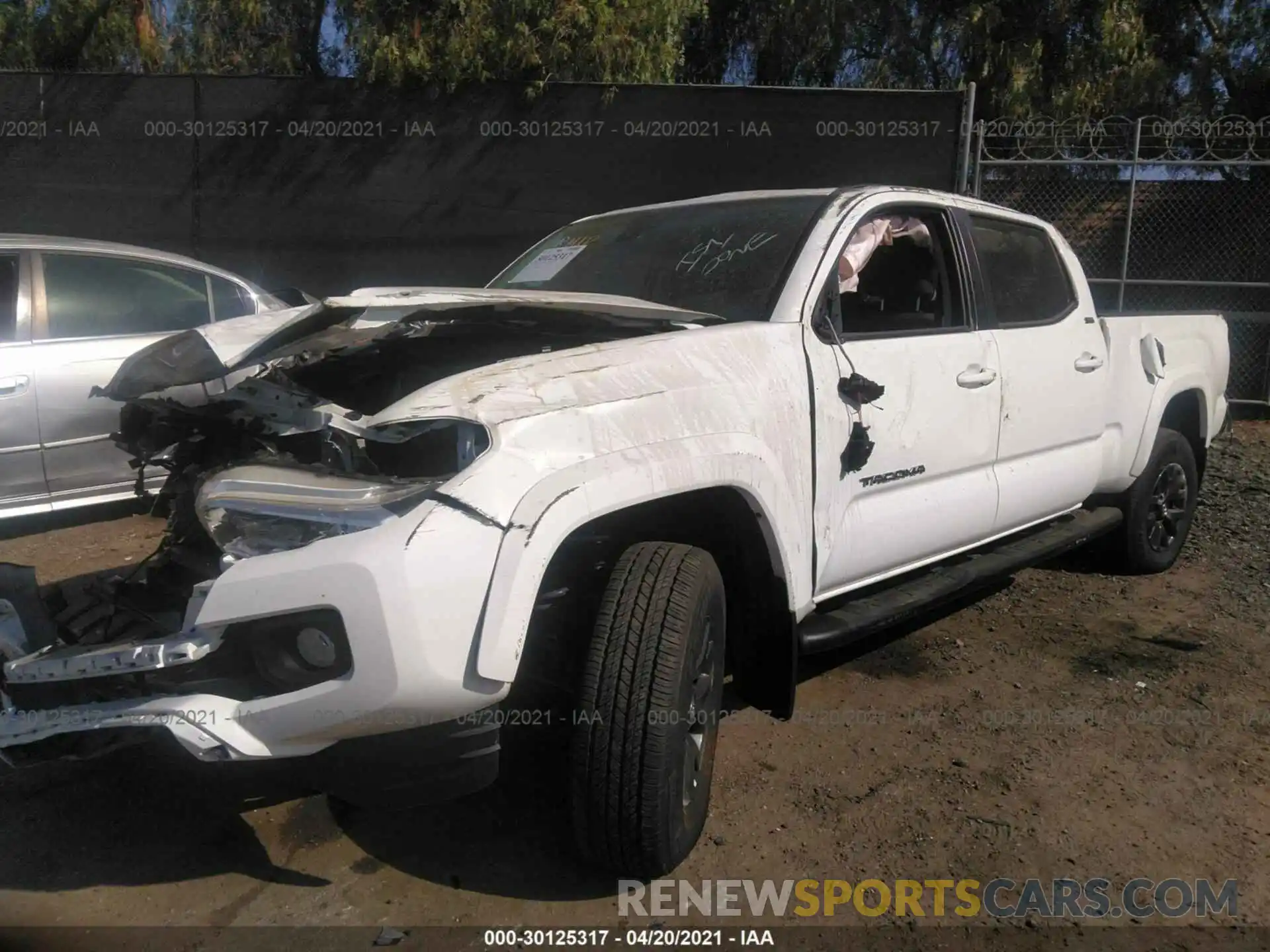 2 Photograph of a damaged car 3TMBZ5DN5LM026354 TOYOTA TACOMA 2WD 2020