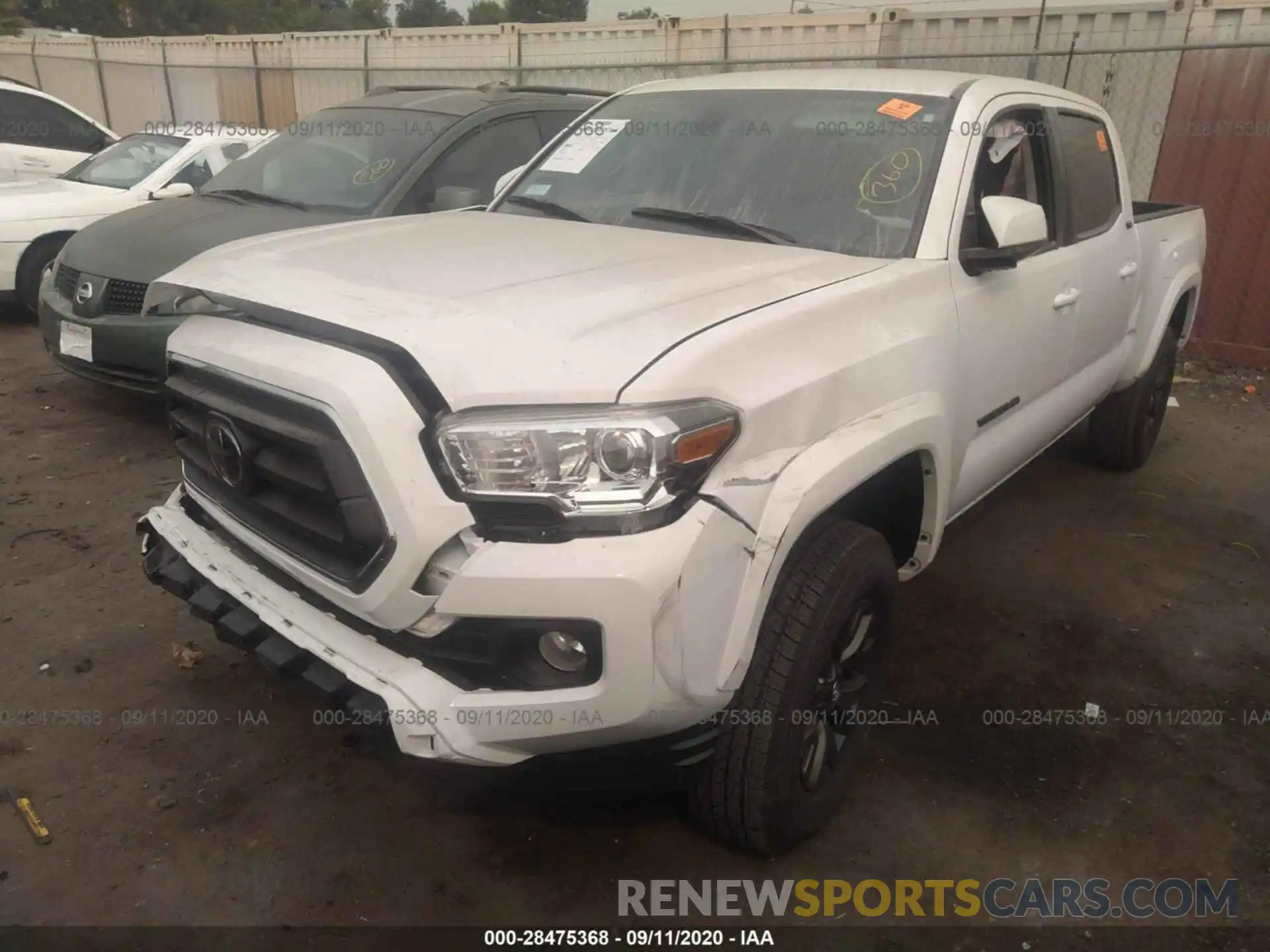 2 Photograph of a damaged car 3TMBZ5DN8LM024243 TOYOTA TACOMA 2WD 2020