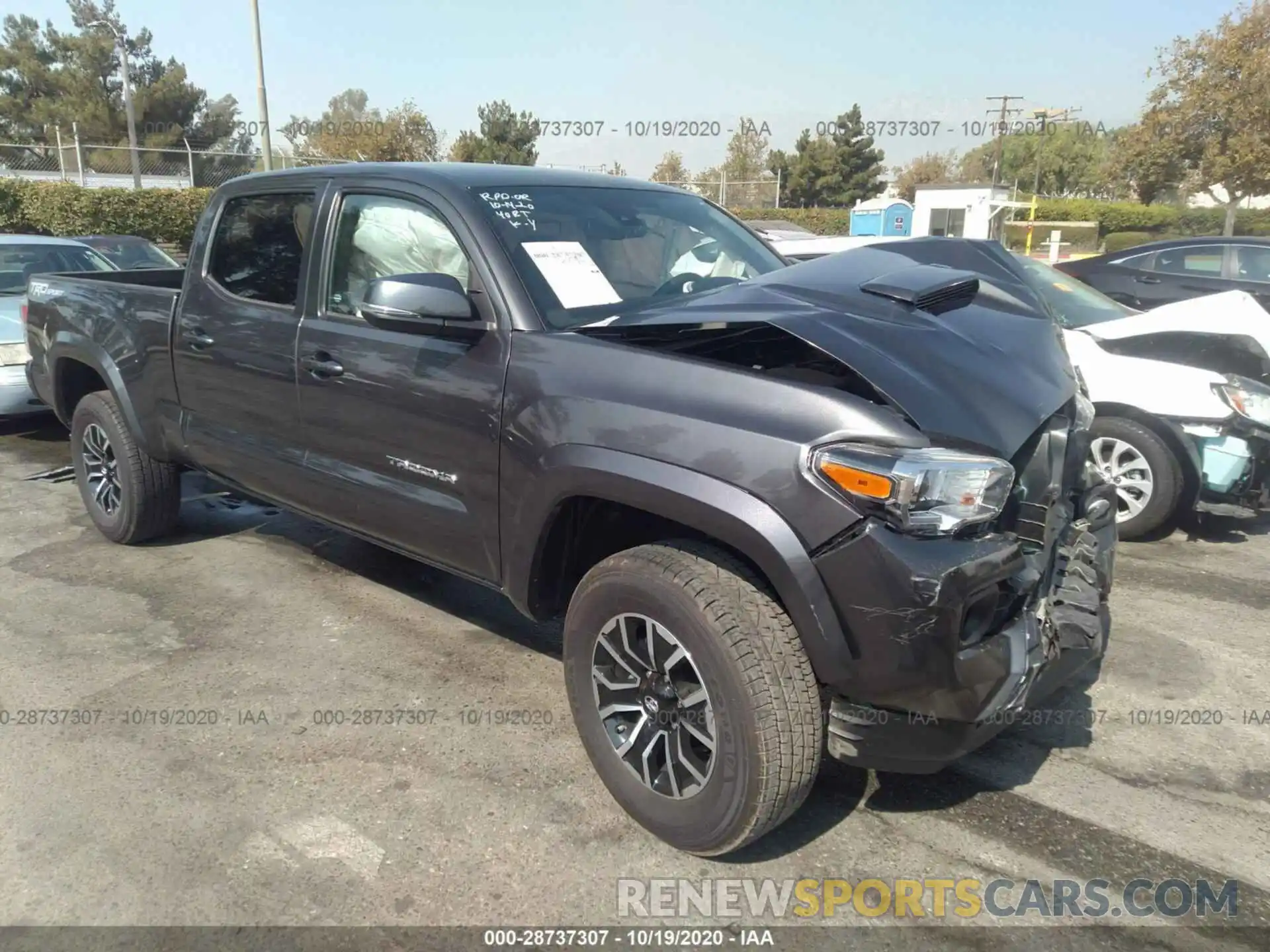 1 Photograph of a damaged car 3TMBZ5DN9LM024655 TOYOTA TACOMA 2WD 2020