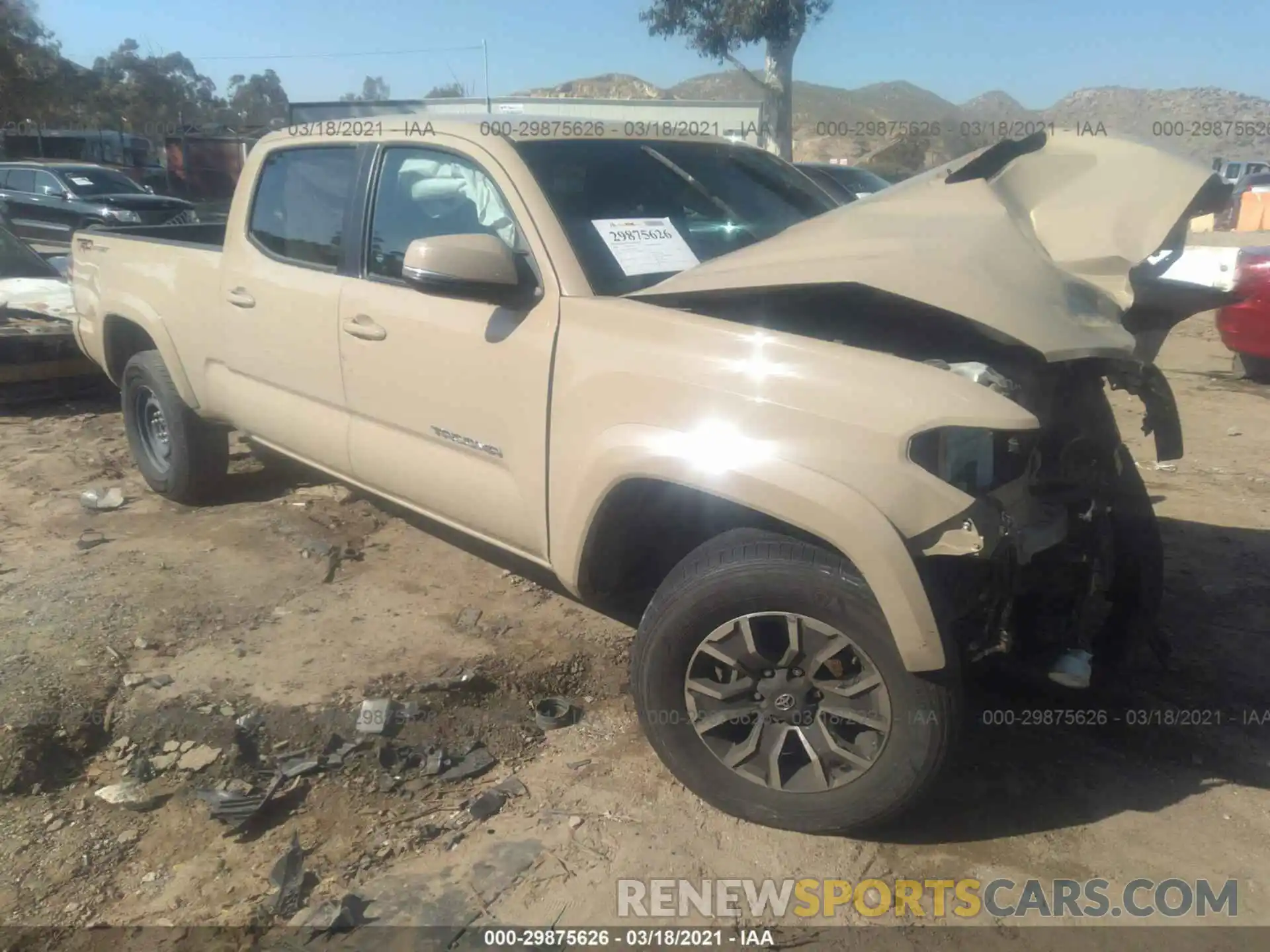 1 Photograph of a damaged car 3TMBZ5DNXLM024812 TOYOTA TACOMA 2WD 2020