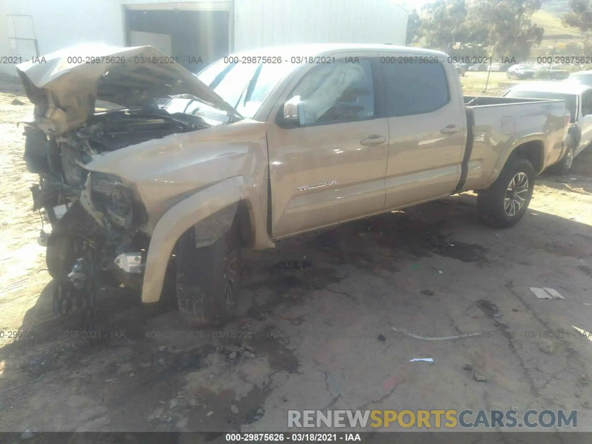 2 Photograph of a damaged car 3TMBZ5DNXLM024812 TOYOTA TACOMA 2WD 2020