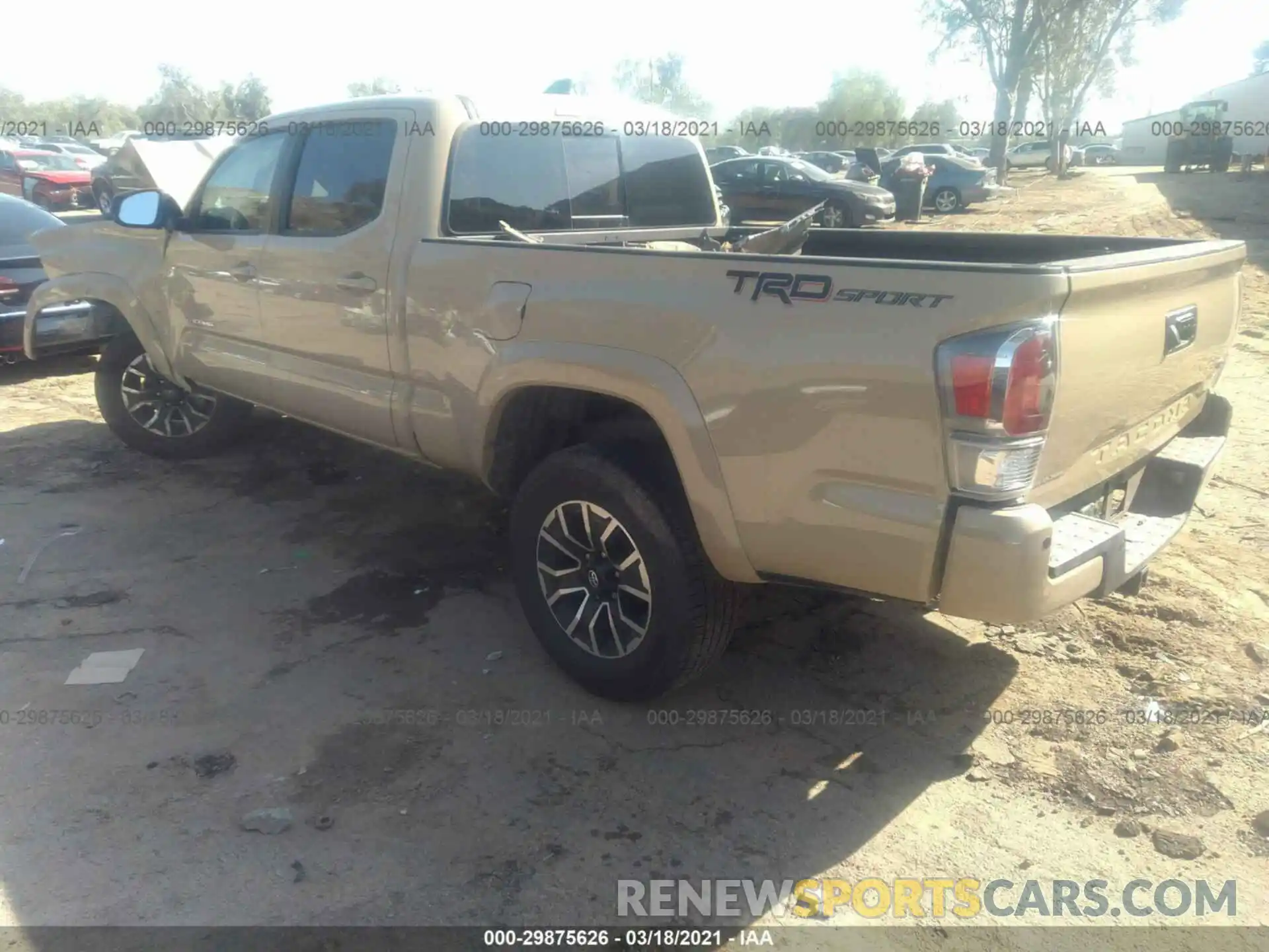 3 Photograph of a damaged car 3TMBZ5DNXLM024812 TOYOTA TACOMA 2WD 2020