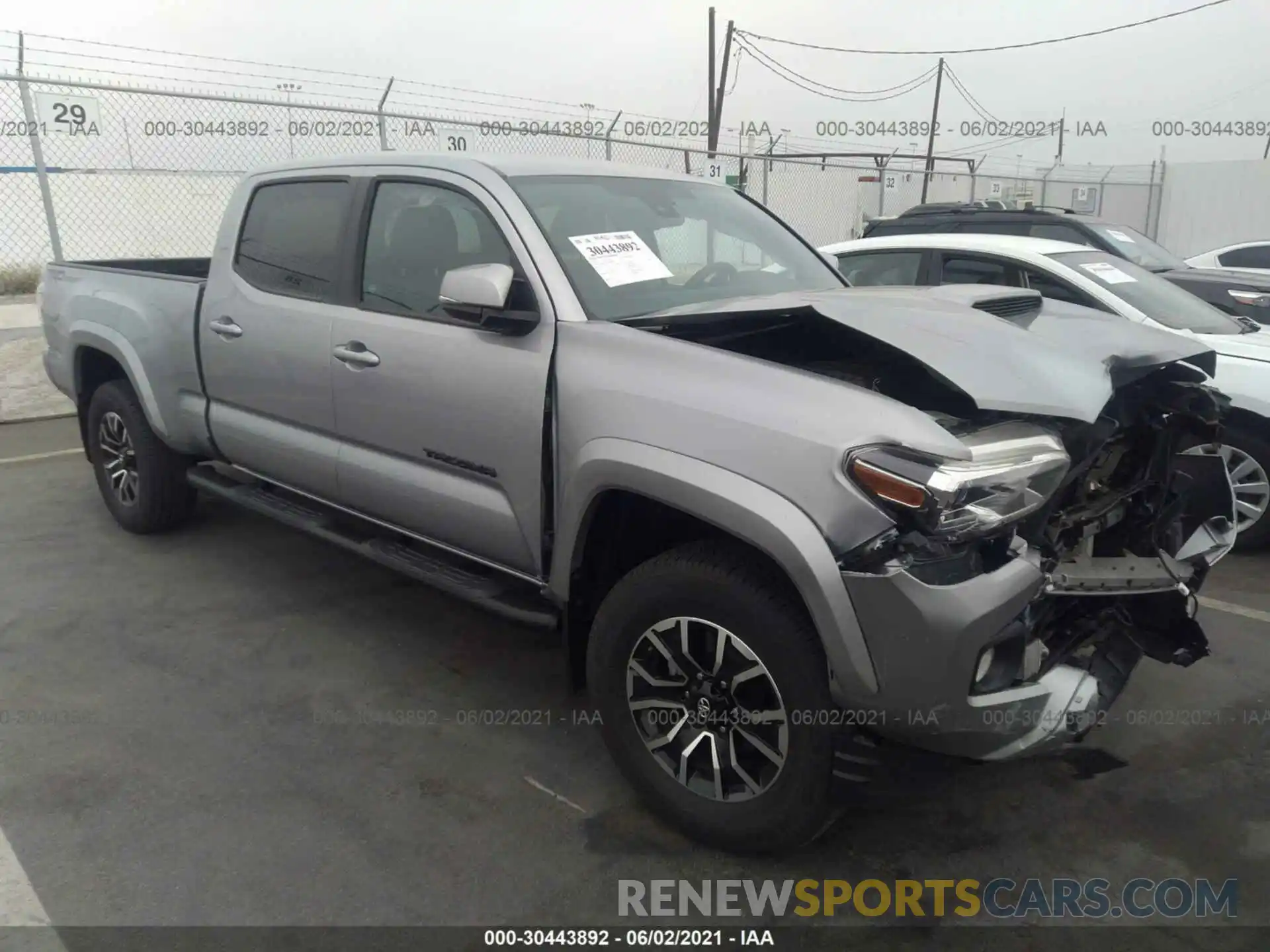 1 Photograph of a damaged car 3TMBZ5DNXLM025622 TOYOTA TACOMA 2WD 2020