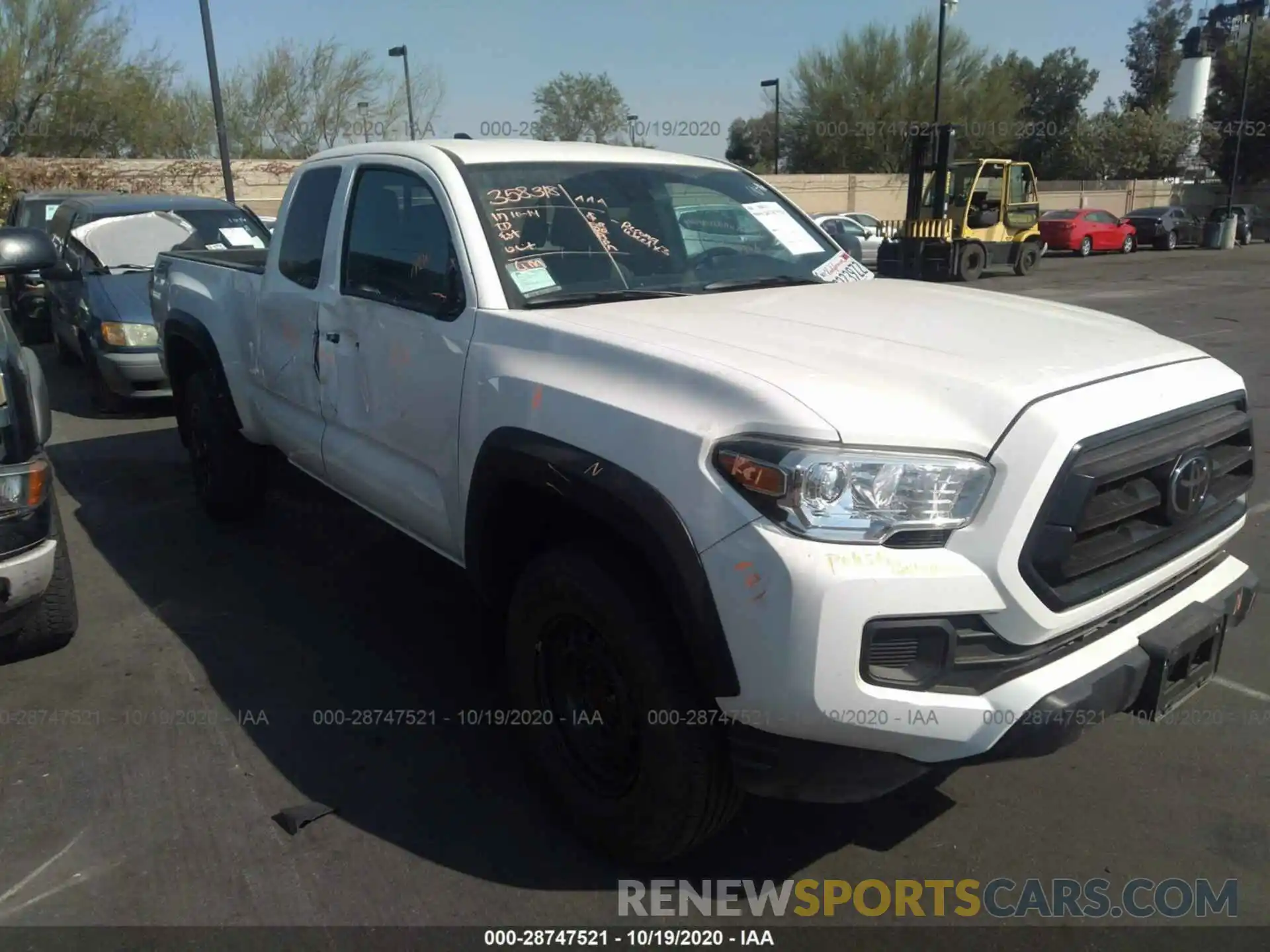 1 Photograph of a damaged car 3TYRX5GN1LT000368 TOYOTA TACOMA 2WD 2020