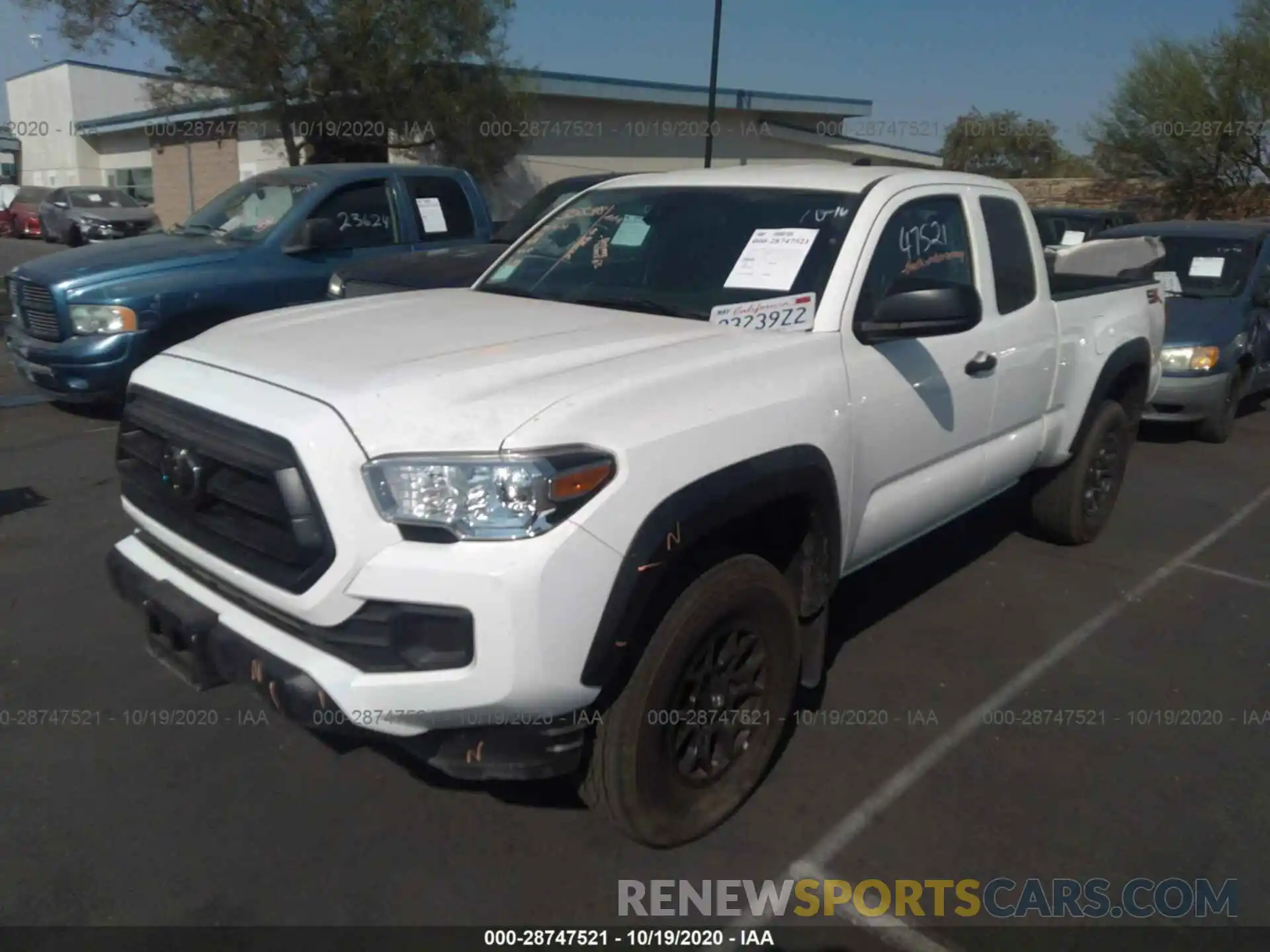 2 Photograph of a damaged car 3TYRX5GN1LT000368 TOYOTA TACOMA 2WD 2020