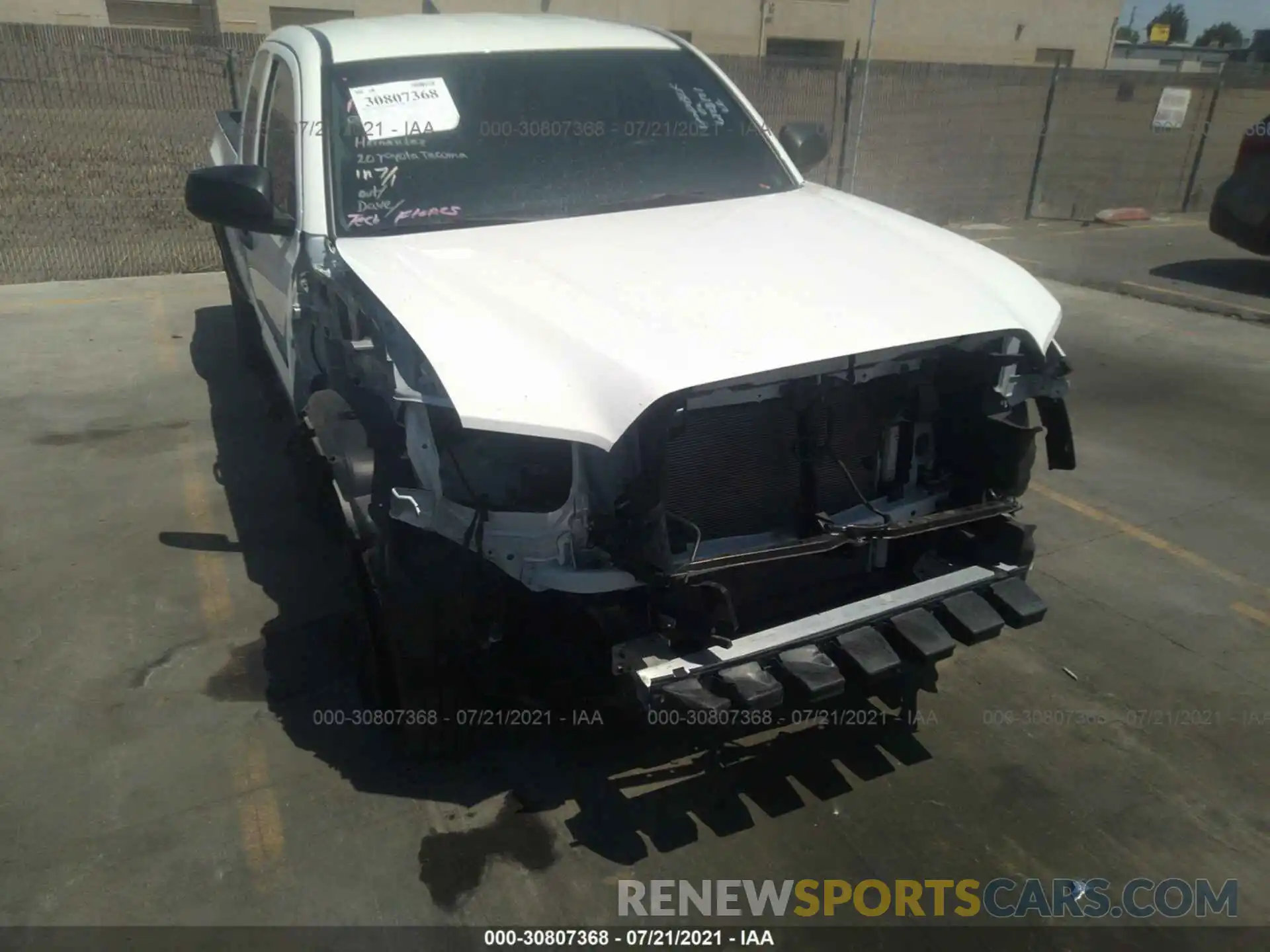 6 Photograph of a damaged car 3TYRX5GN1LT000547 TOYOTA TACOMA 2WD 2020