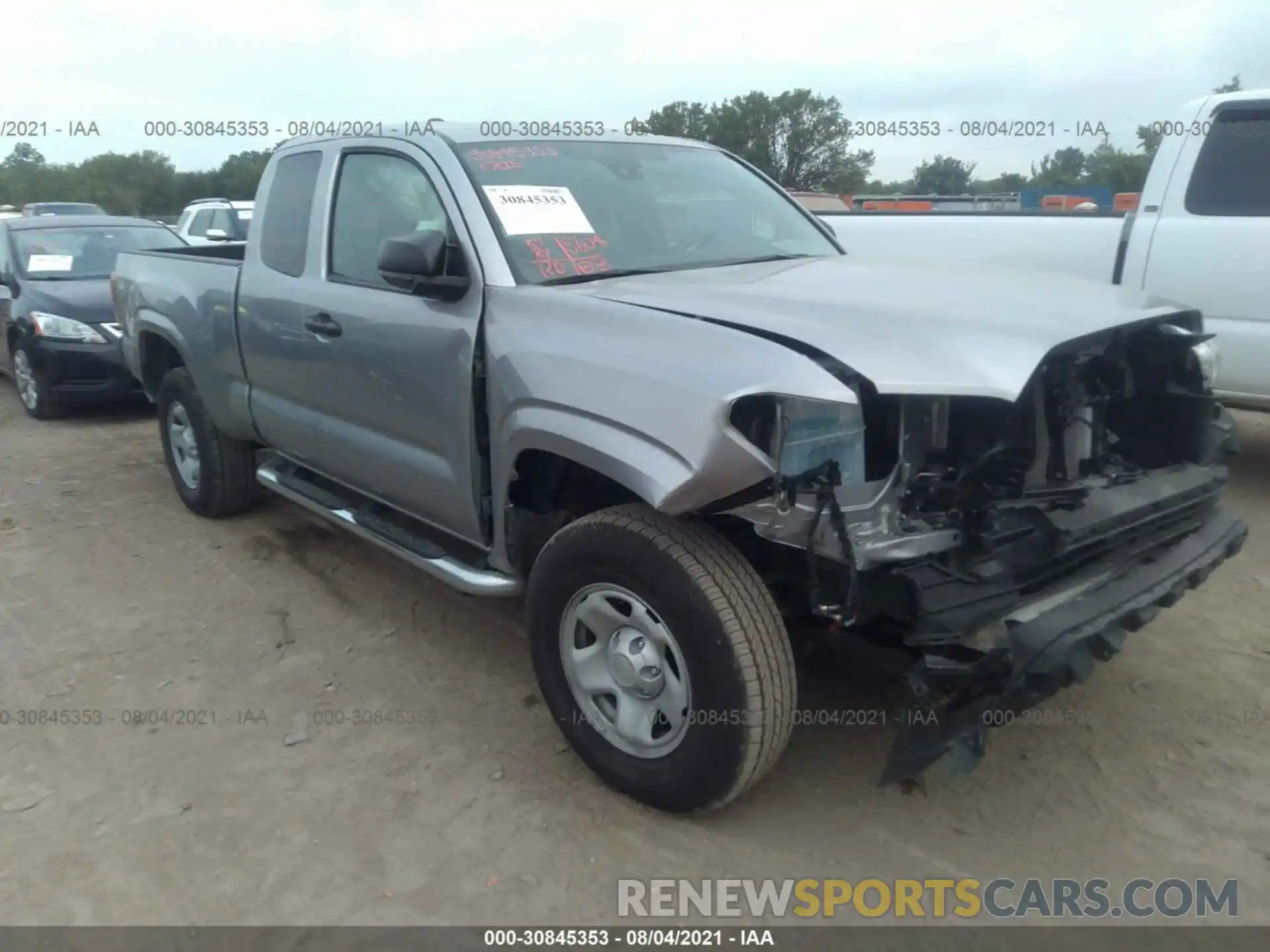 1 Photograph of a damaged car 3TYRX5GN1LT001553 TOYOTA TACOMA 2WD 2020