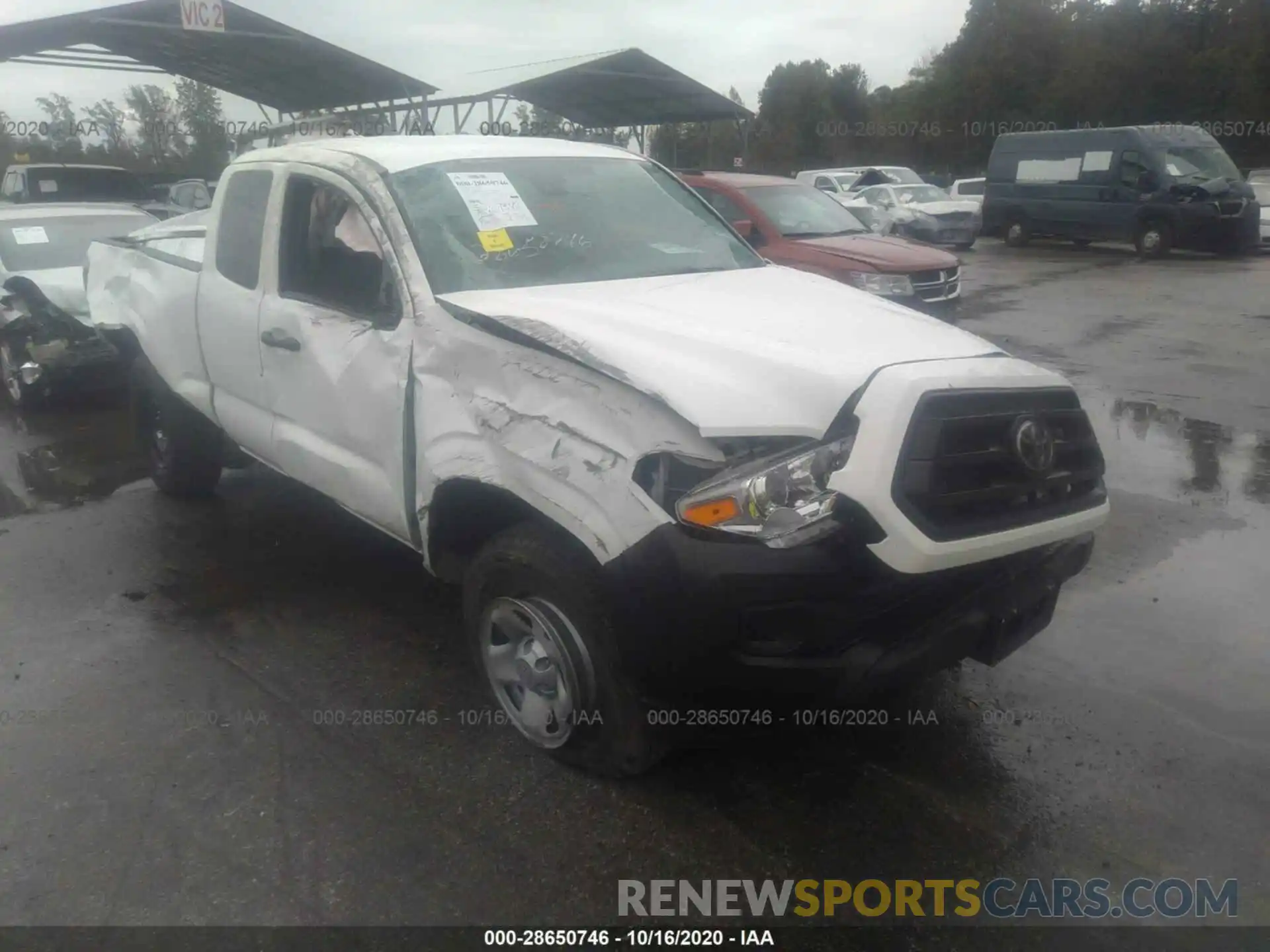 1 Photograph of a damaged car 3TYRX5GN1LT003674 TOYOTA TACOMA 2WD 2020