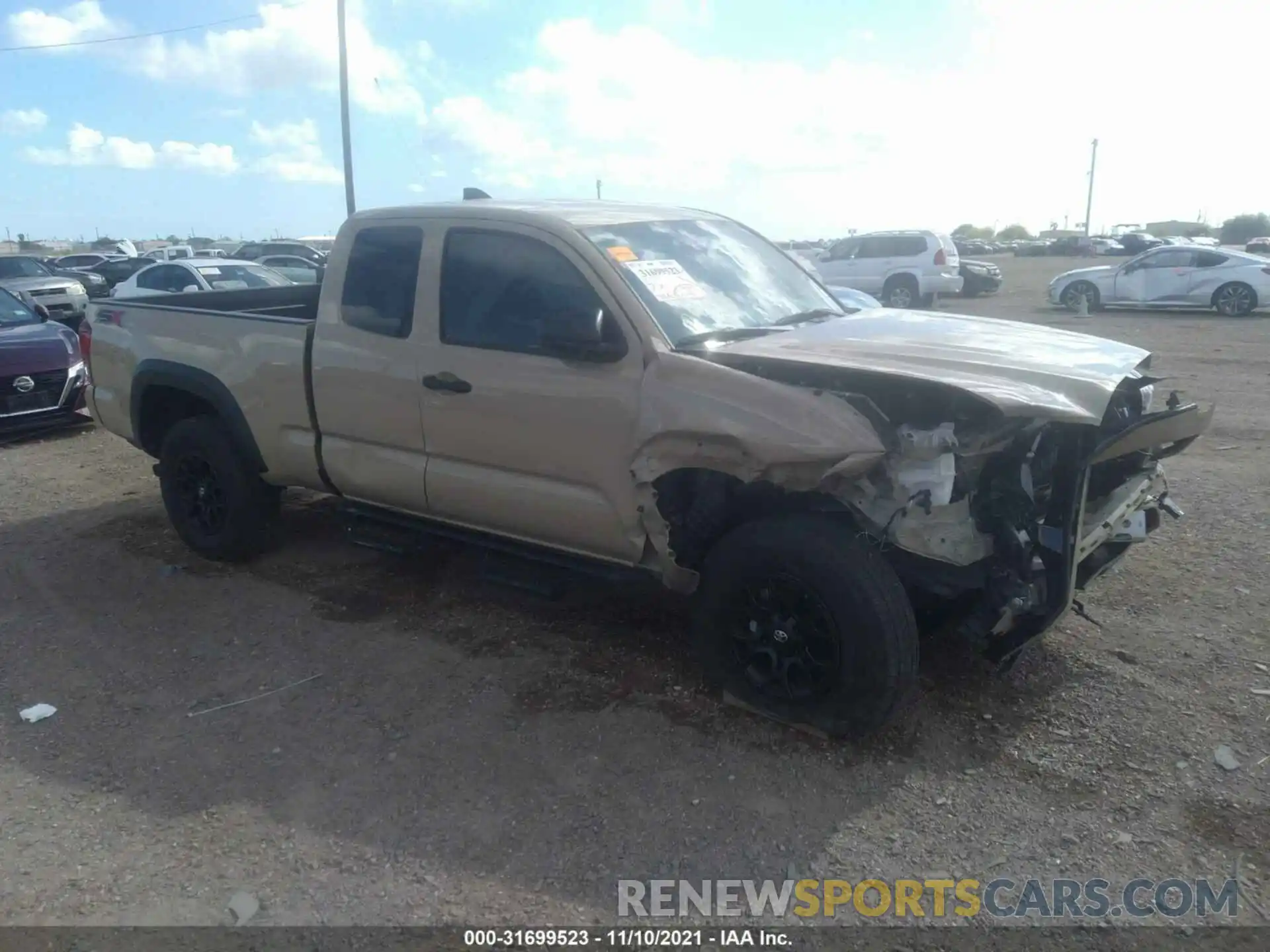 1 Photograph of a damaged car 3TYRX5GN2LT001884 TOYOTA TACOMA 2WD 2020