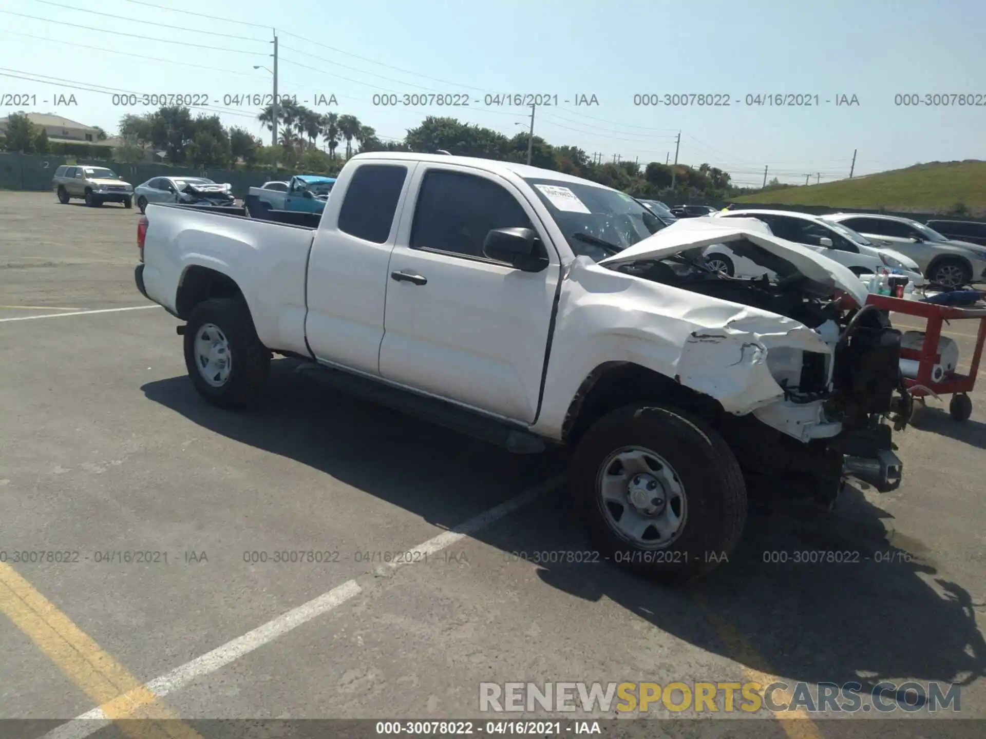 1 Photograph of a damaged car 3TYRX5GN2LT002937 TOYOTA TACOMA 2WD 2020
