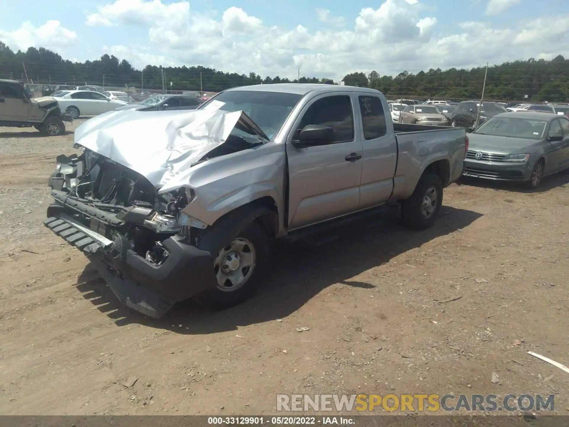 2 Photograph of a damaged car 3TYRX5GN3LT001621 TOYOTA TACOMA 2WD 2020