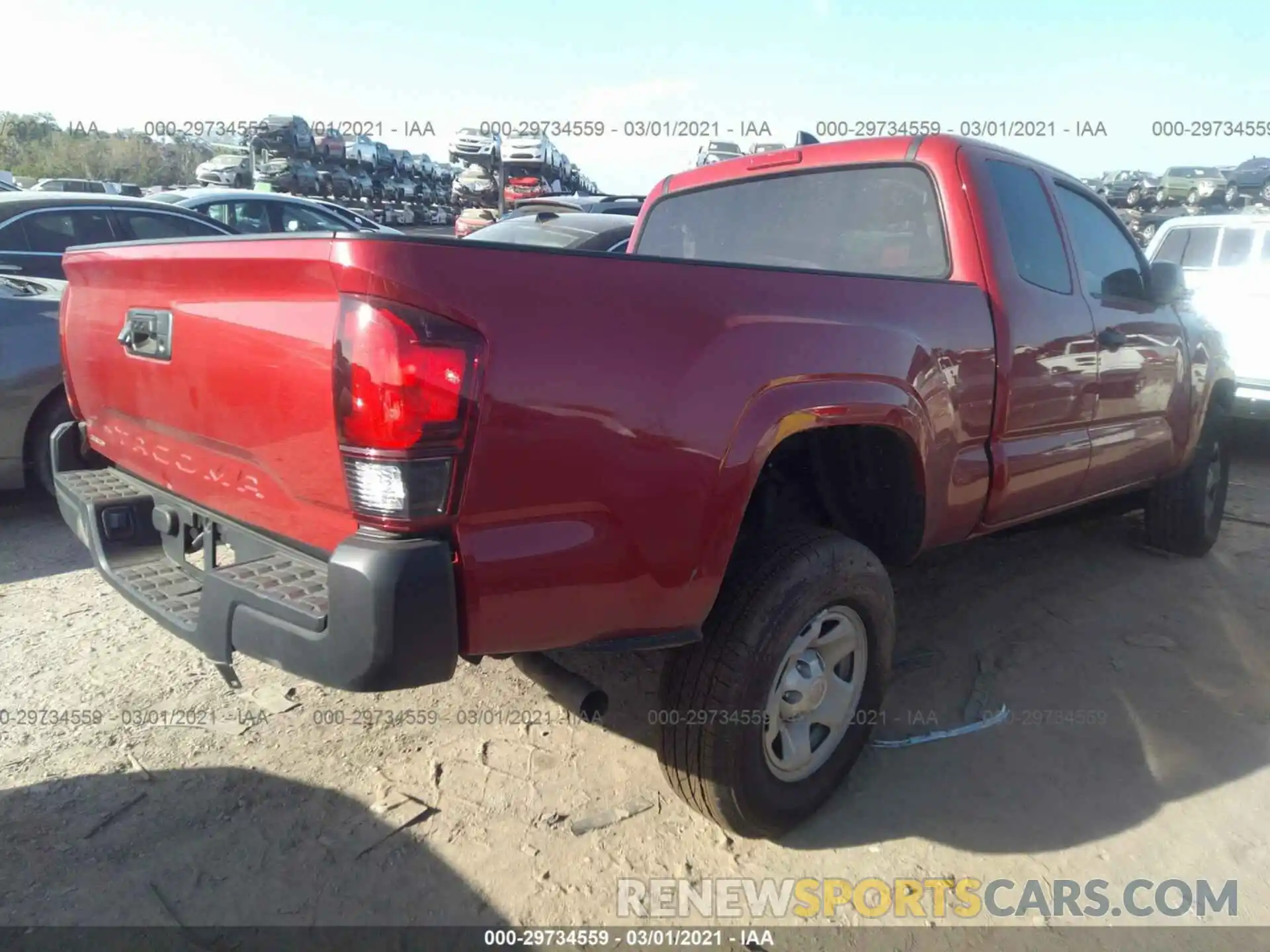 4 Photograph of a damaged car 3TYRX5GN3LT003935 TOYOTA TACOMA 2WD 2020