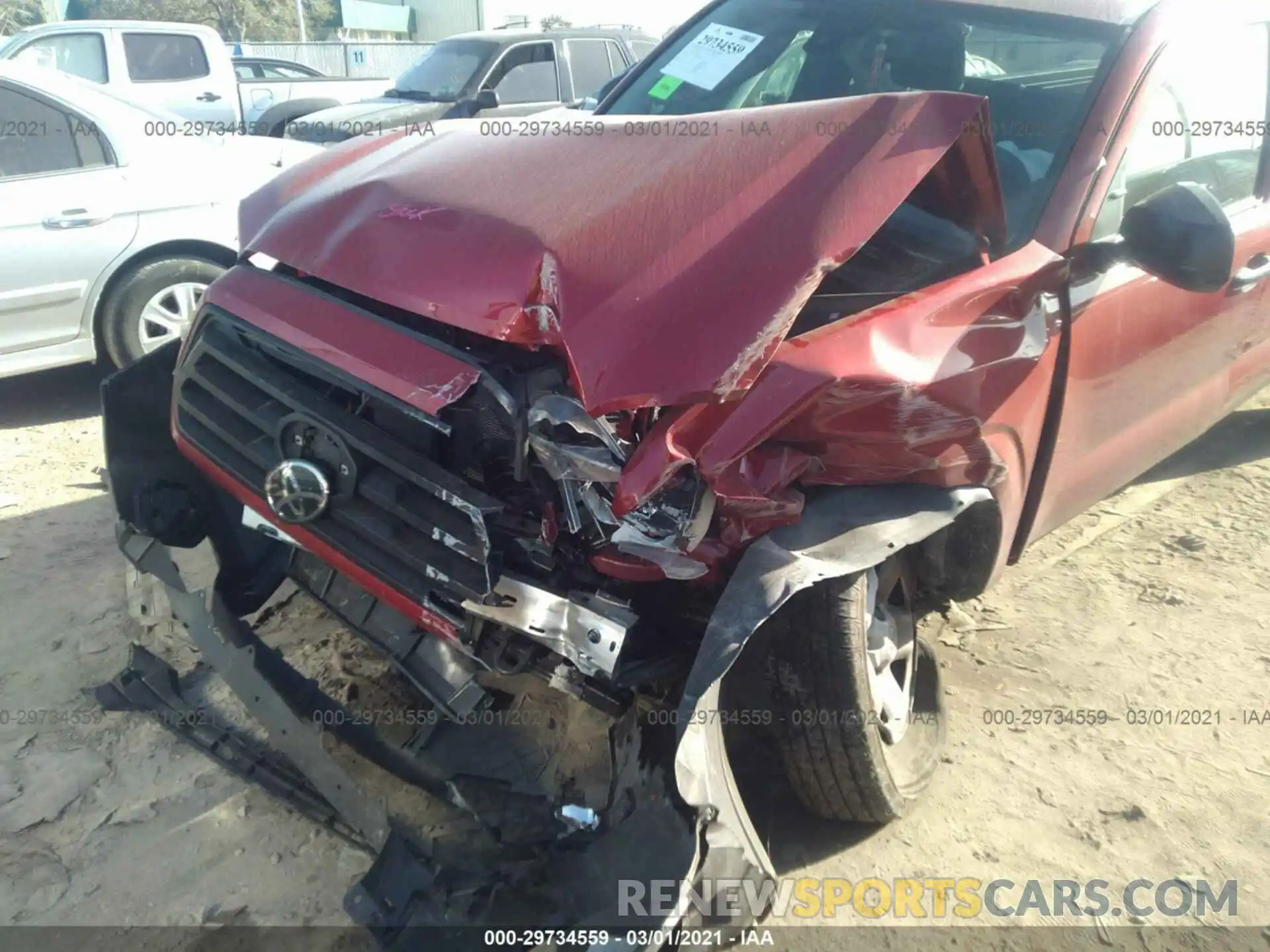 6 Photograph of a damaged car 3TYRX5GN3LT003935 TOYOTA TACOMA 2WD 2020