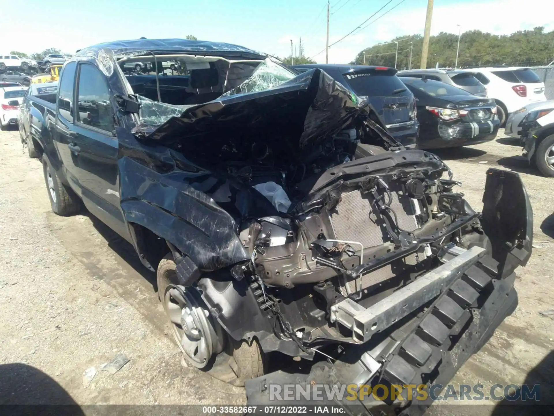 1 Photograph of a damaged car 3TYRX5GN4LT002518 TOYOTA TACOMA 2WD 2020