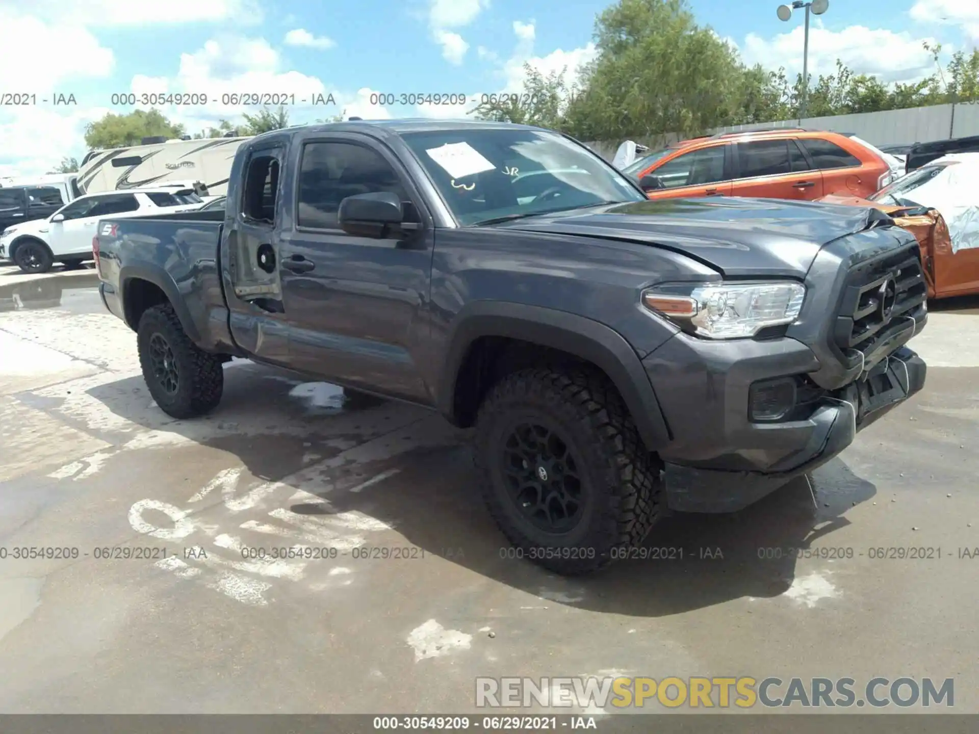 1 Photograph of a damaged car 3TYRX5GN4LT003376 TOYOTA TACOMA 2WD 2020