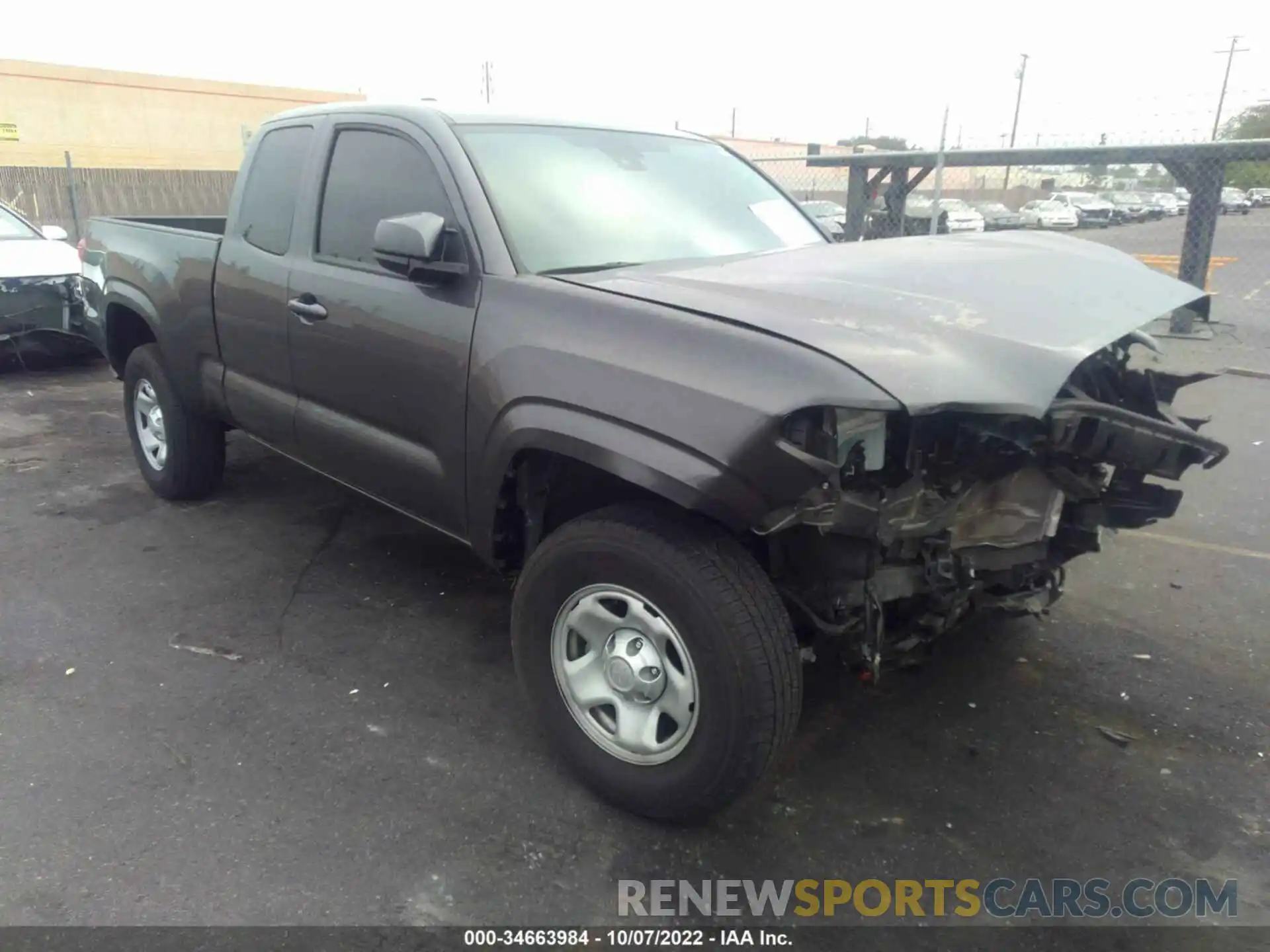 1 Photograph of a damaged car 3TYRX5GN5LT000261 TOYOTA TACOMA 2WD 2020