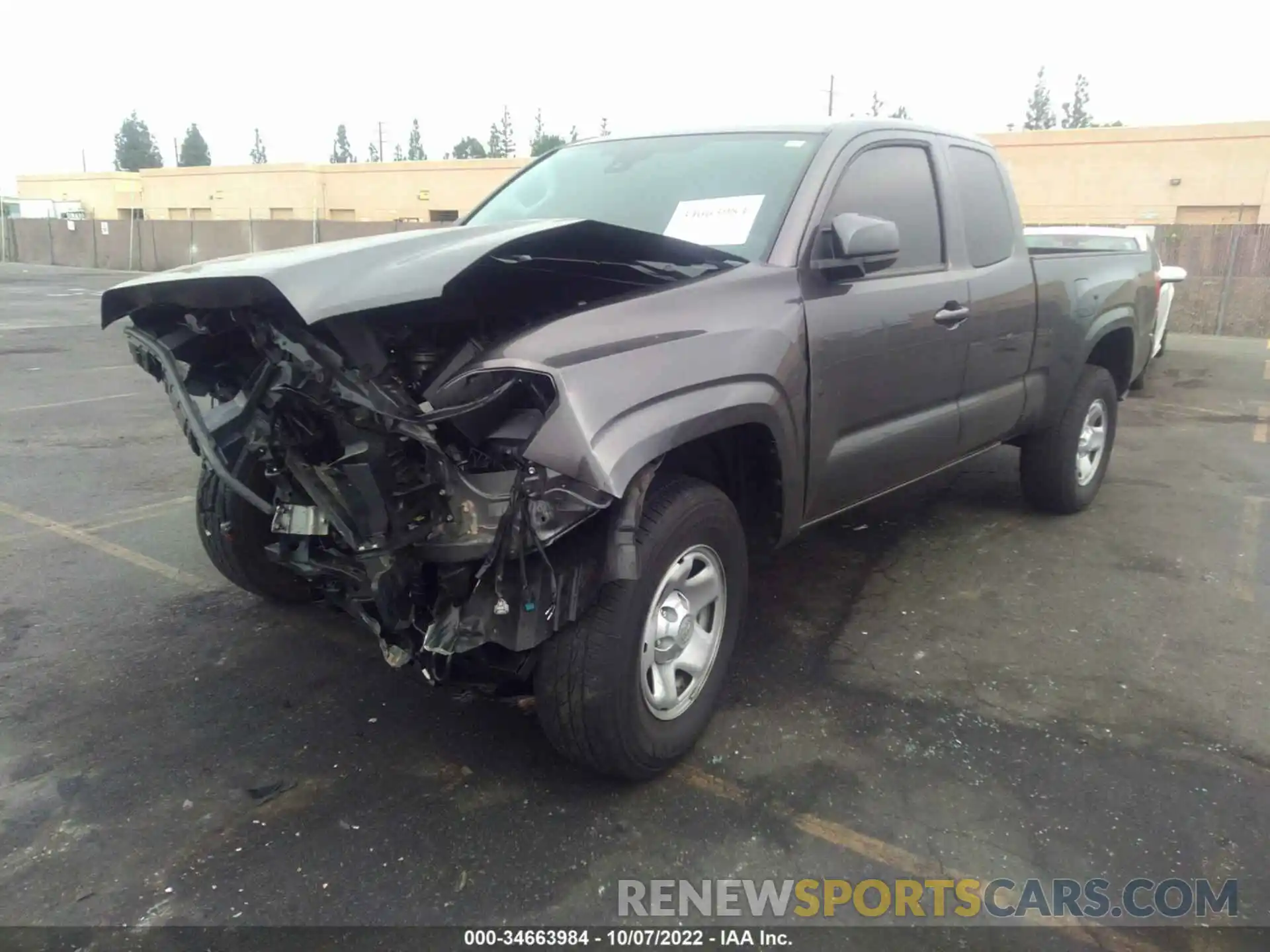 2 Photograph of a damaged car 3TYRX5GN5LT000261 TOYOTA TACOMA 2WD 2020