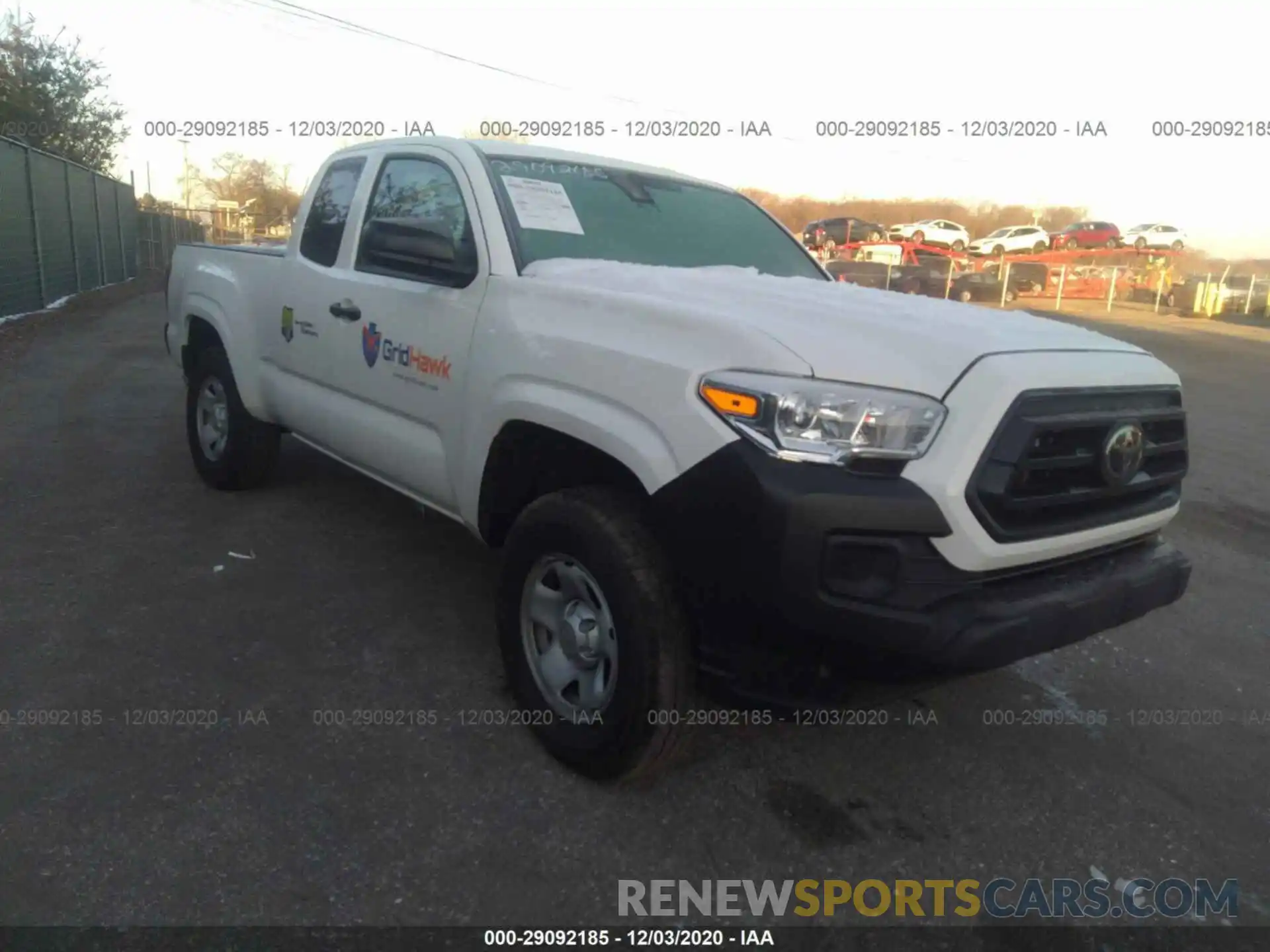 1 Photograph of a damaged car 3TYRX5GN6LT001483 TOYOTA TACOMA 2WD 2020