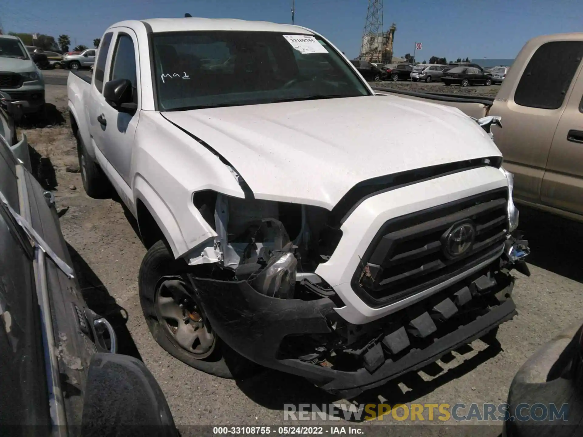 1 Photograph of a damaged car 3TYRX5GN7LT004974 TOYOTA TACOMA 2WD 2020