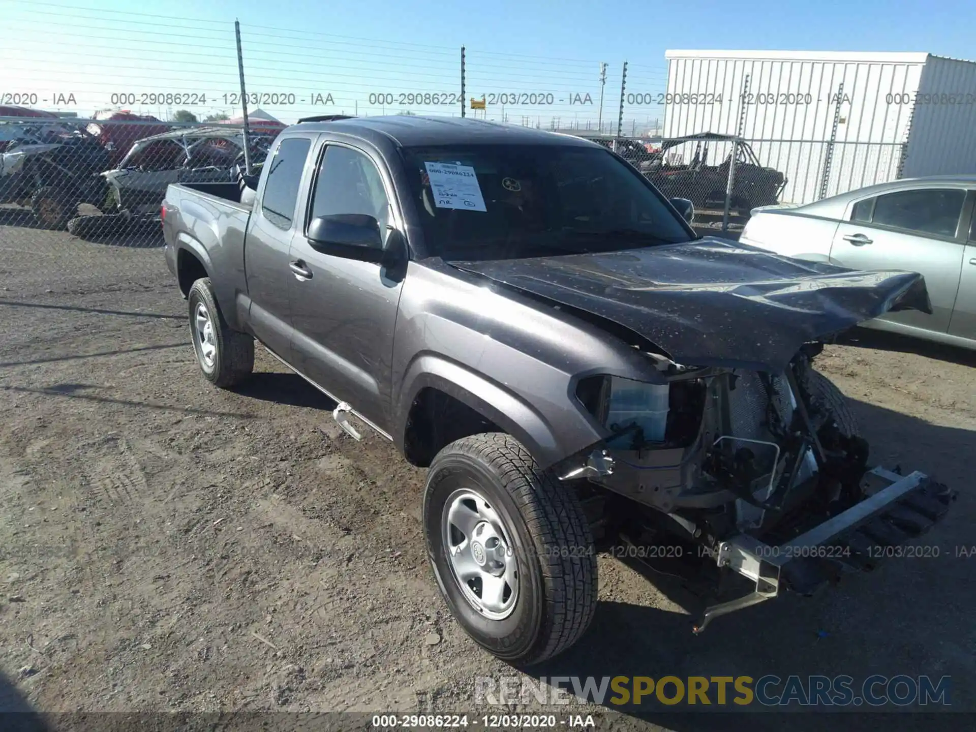 1 Photograph of a damaged car 3TYRX5GN8LT001405 TOYOTA TACOMA 2WD 2020