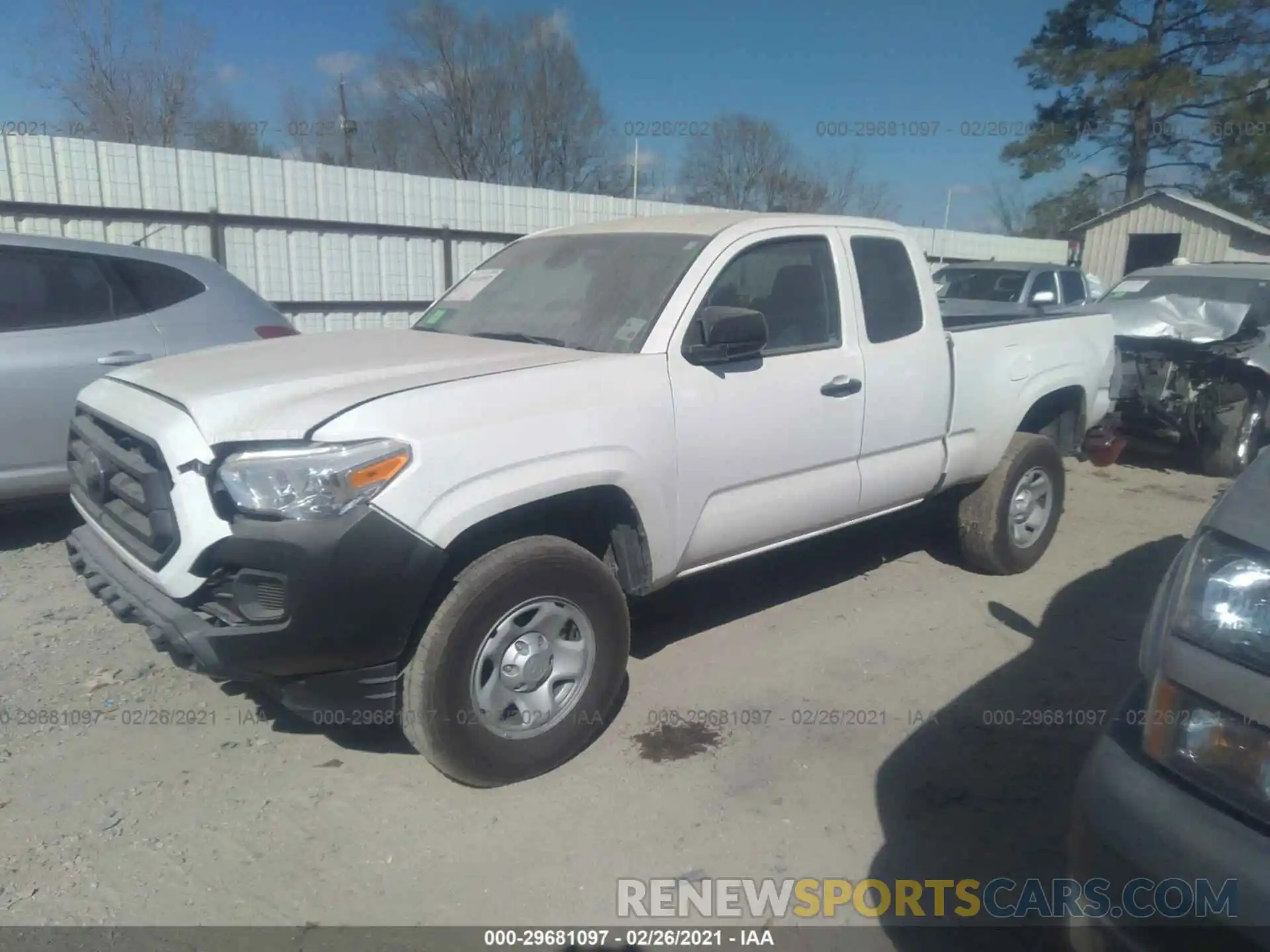 2 Photograph of a damaged car 3TYRX5GN9LT003695 TOYOTA TACOMA 2WD 2020