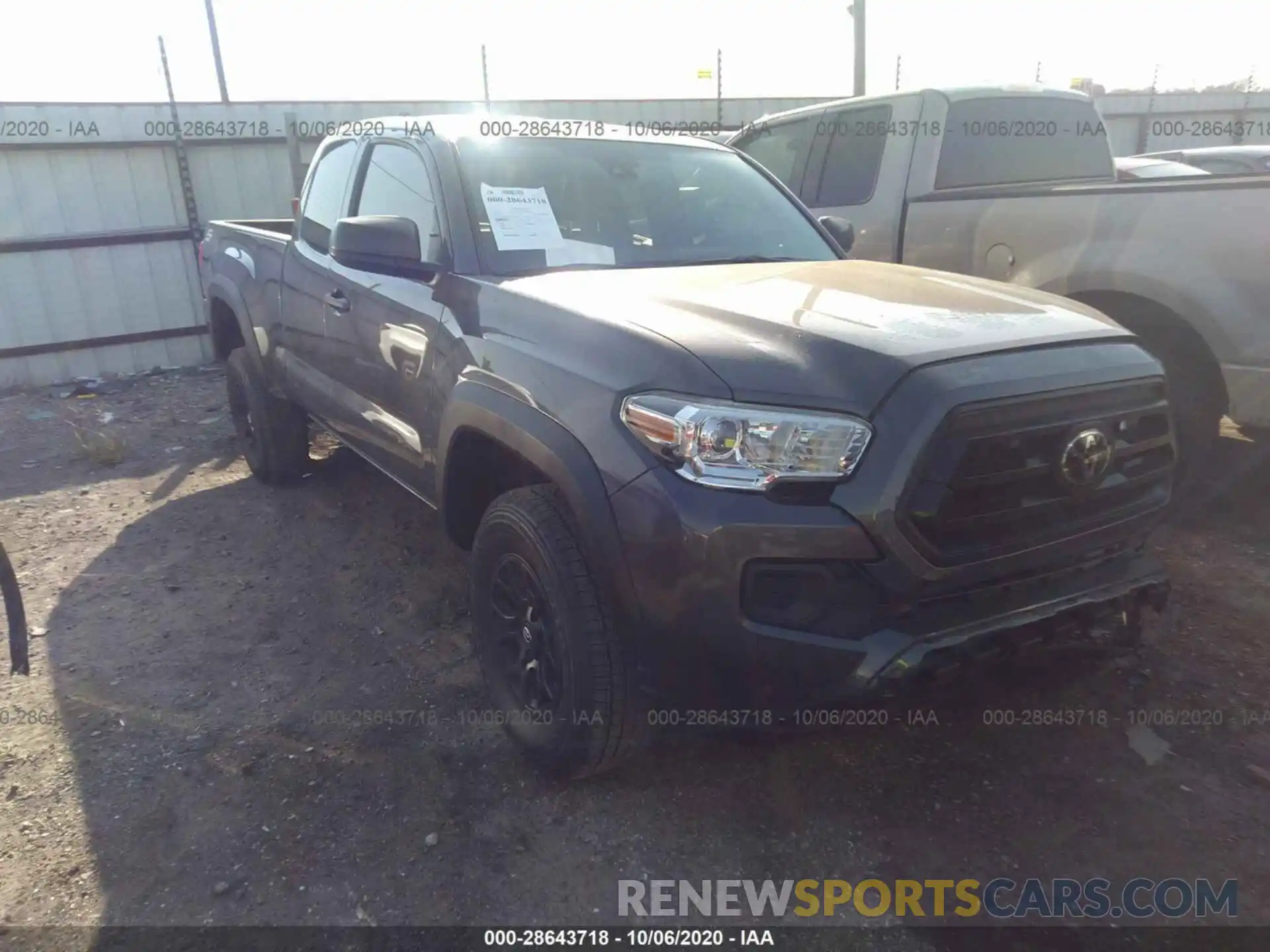 1 Photograph of a damaged car 3TYRX5GNXLT002104 TOYOTA TACOMA 2WD 2020