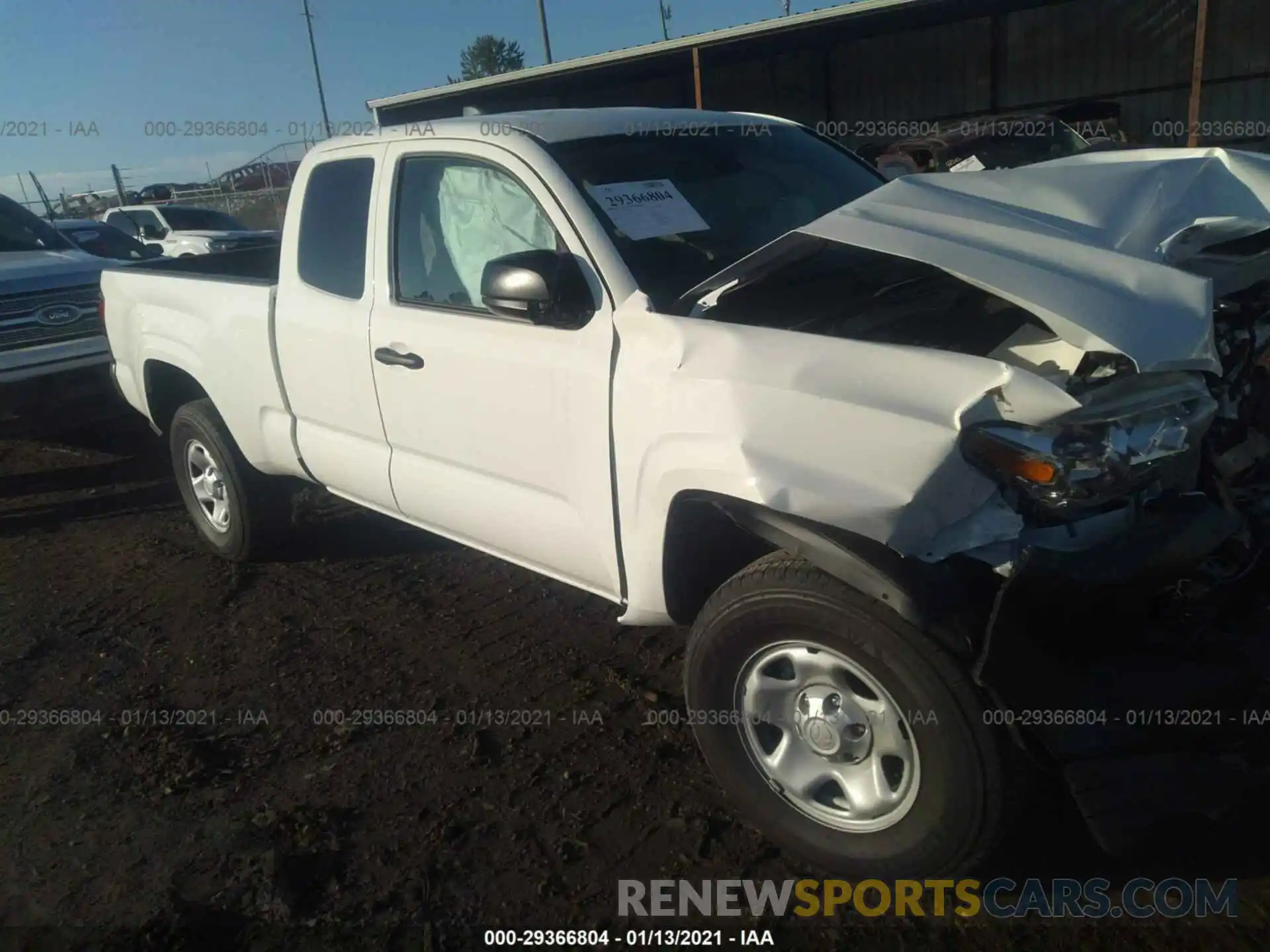 1 Photograph of a damaged car 3TYRX5GNXLT003432 TOYOTA TACOMA 2WD 2020