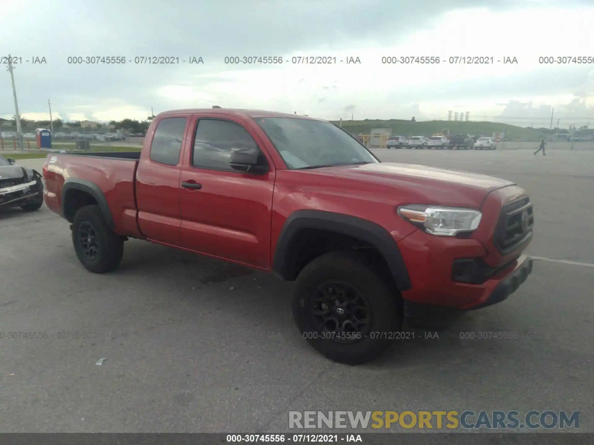 1 Photograph of a damaged car 3TYRZ5CNXLT002121 TOYOTA TACOMA 2WD 2020