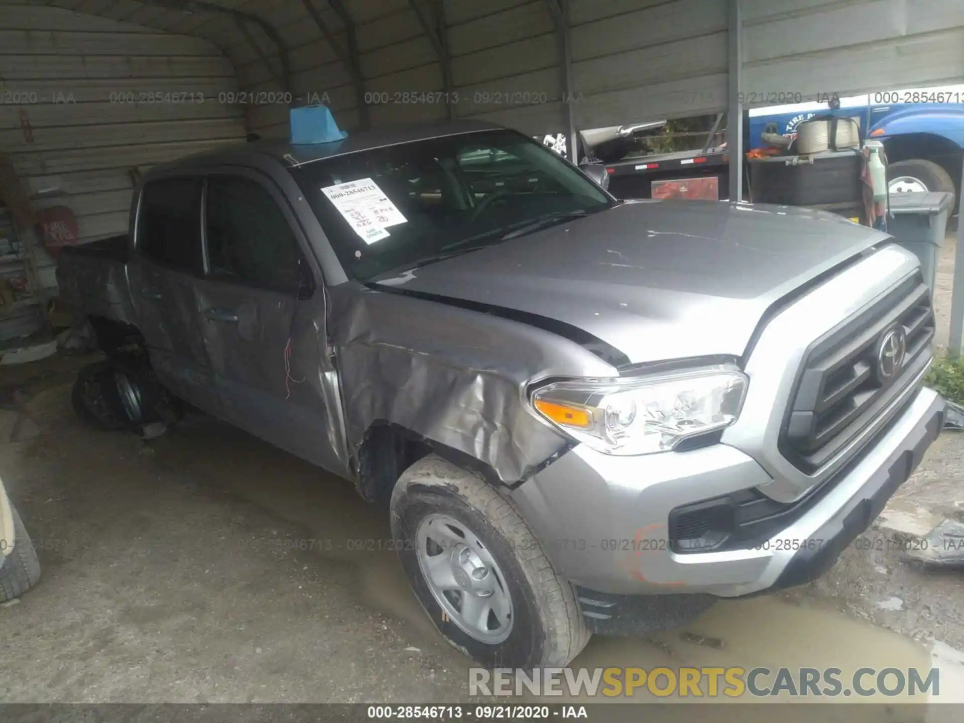 1 Photograph of a damaged car 5TFAX5GN0LX173401 TOYOTA TACOMA 2WD 2020