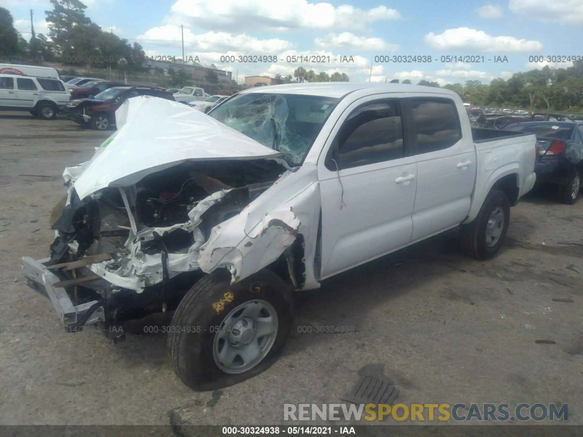 2 Photograph of a damaged car 5TFAX5GN0LX185239 TOYOTA TACOMA 2WD 2020