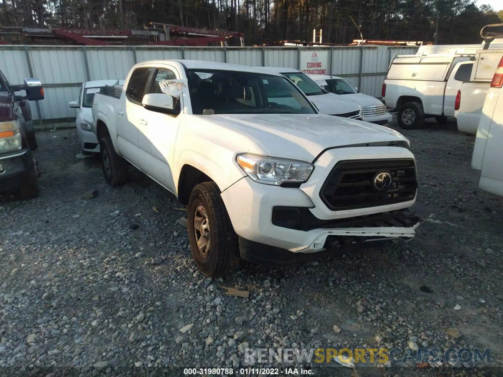 1 Photograph of a damaged car 5TFAX5GN1LX173312 TOYOTA TACOMA 2WD 2020