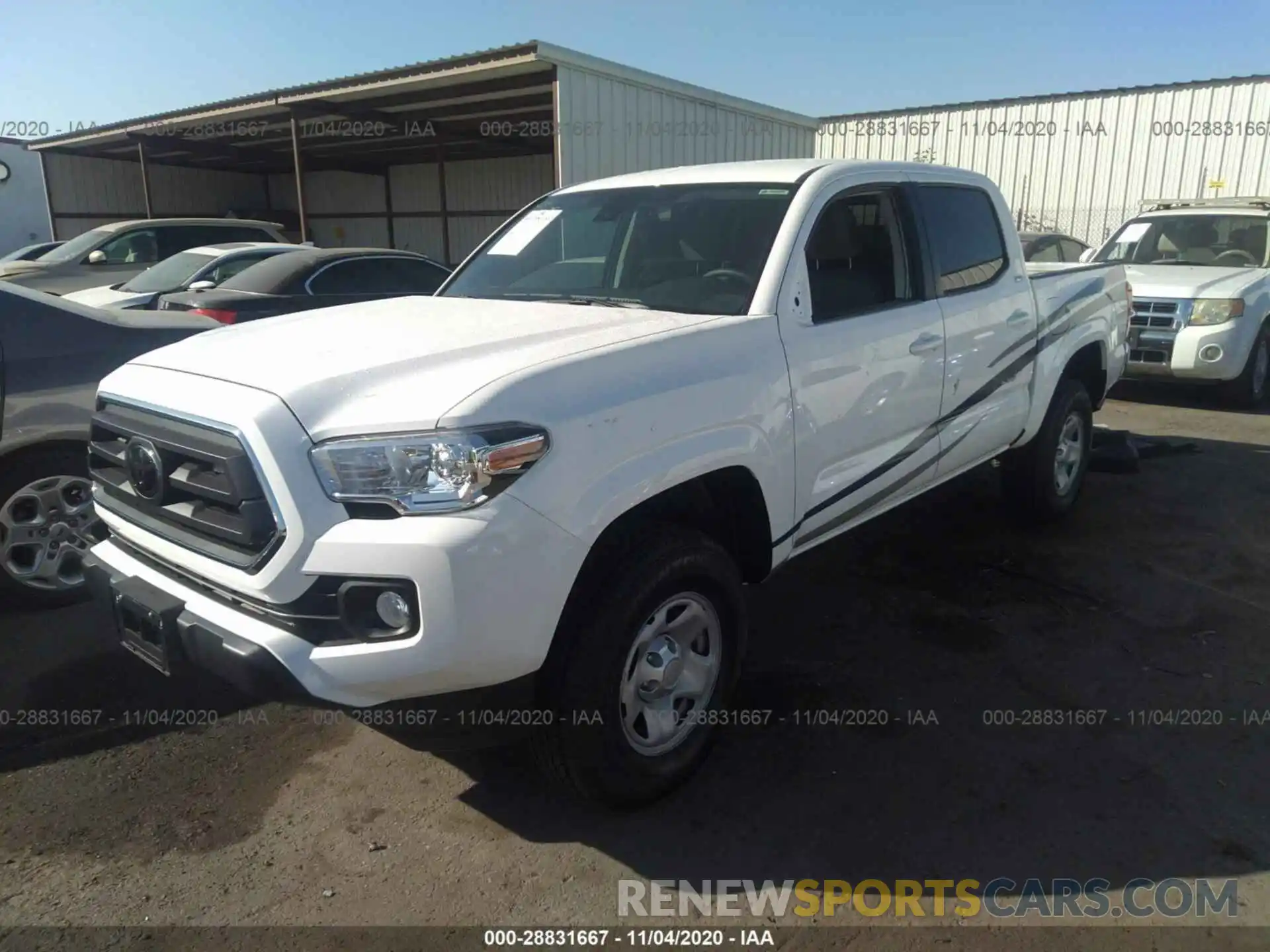 2 Photograph of a damaged car 5TFAX5GN1LX174069 TOYOTA TACOMA 2WD 2020