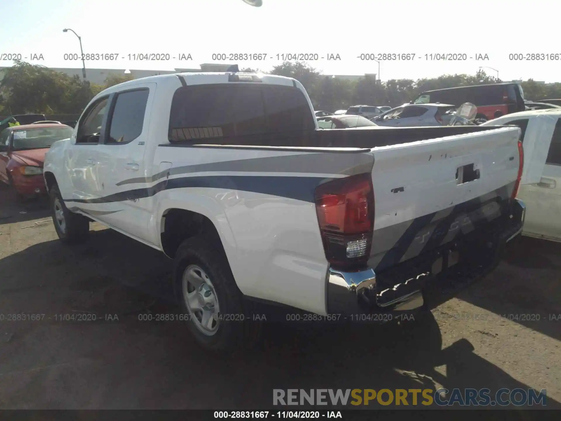 3 Photograph of a damaged car 5TFAX5GN1LX174069 TOYOTA TACOMA 2WD 2020