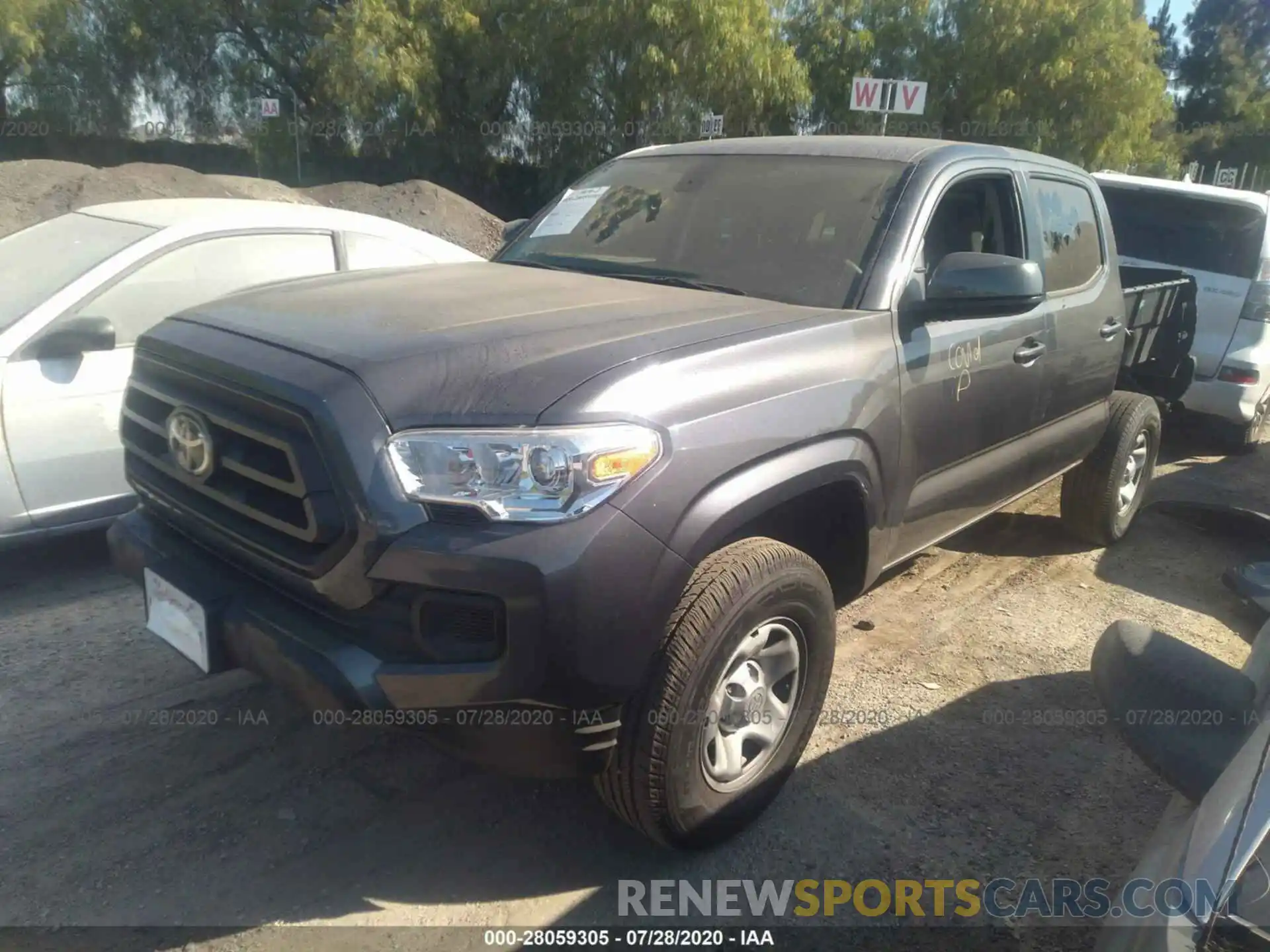 2 Photograph of a damaged car 5TFAX5GN1LX177313 TOYOTA TACOMA 2WD 2020