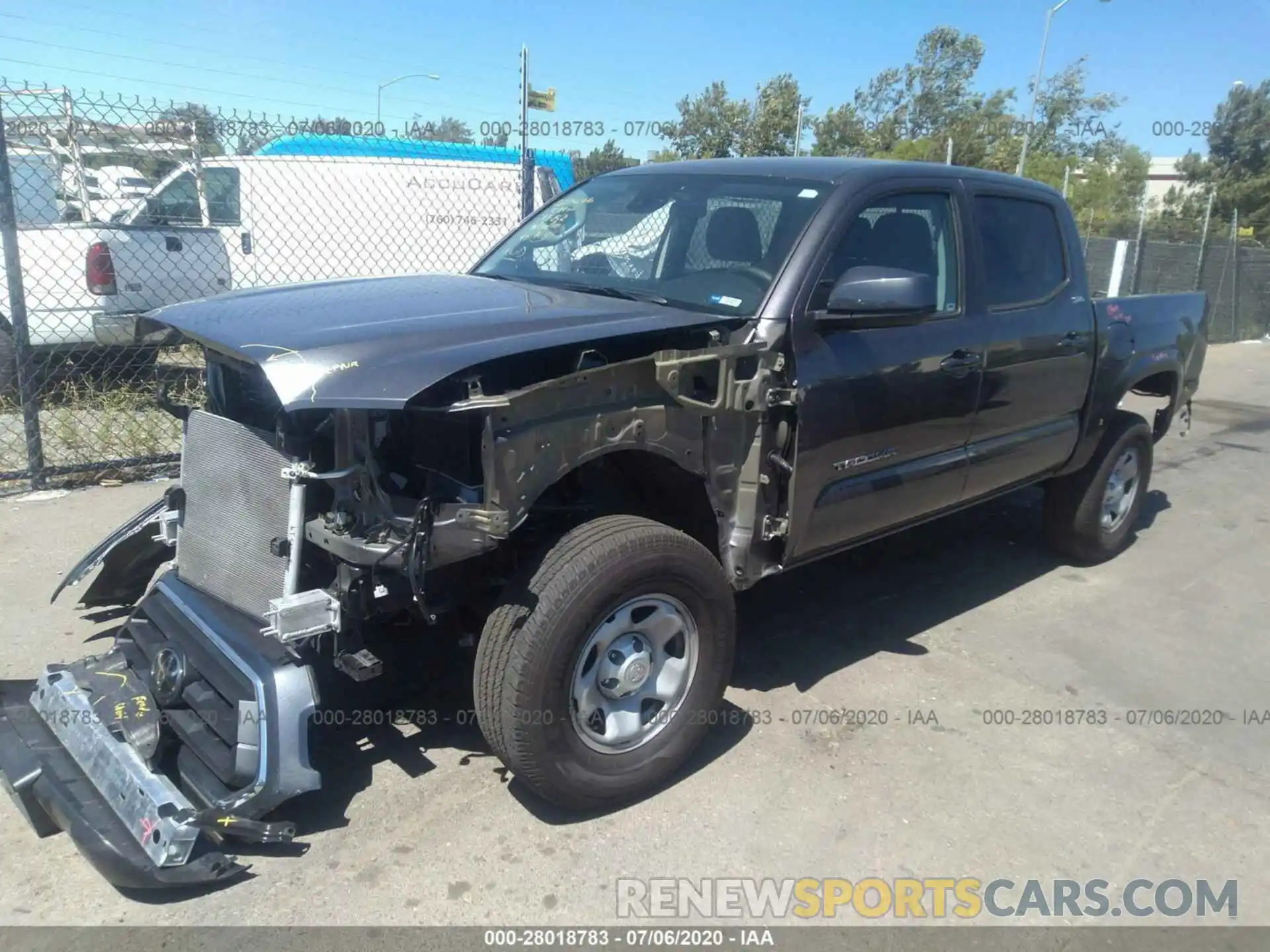 2 Photograph of a damaged car 5TFAX5GN2LX172556 TOYOTA TACOMA 2WD 2020