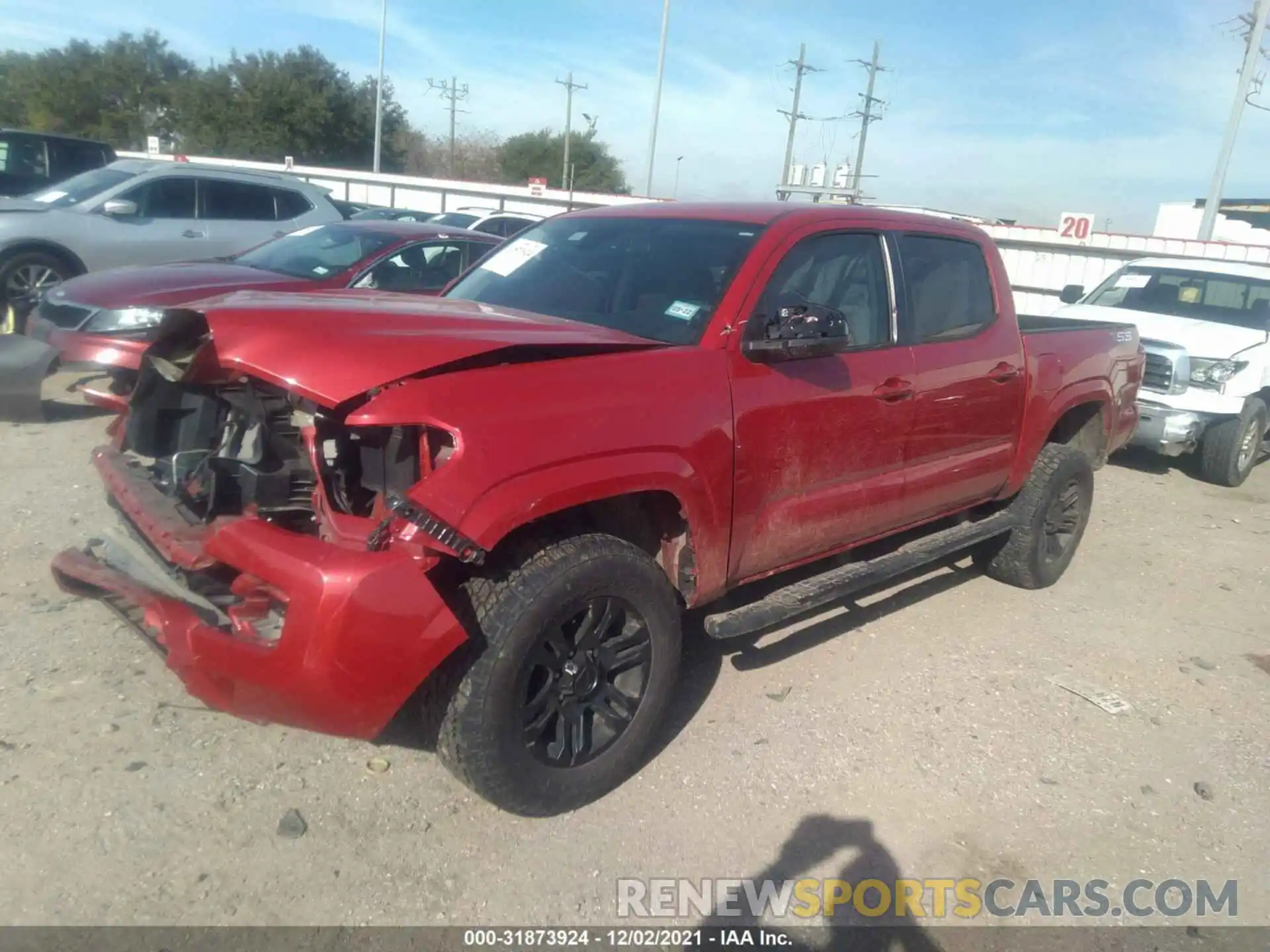 2 Photograph of a damaged car 5TFAX5GN3LX173814 TOYOTA TACOMA 2WD 2020