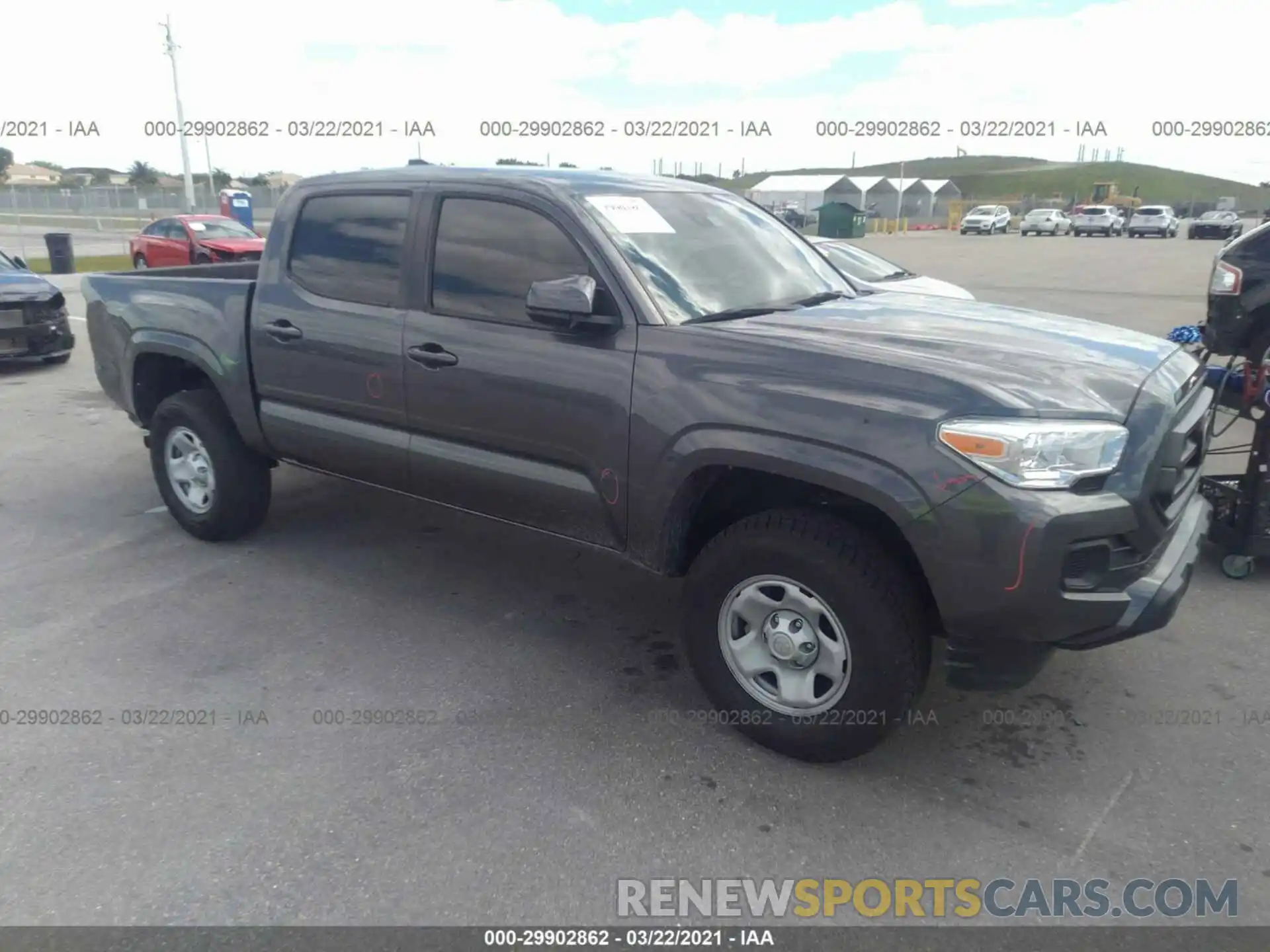 1 Photograph of a damaged car 5TFAX5GN3LX174803 TOYOTA TACOMA 2WD 2020