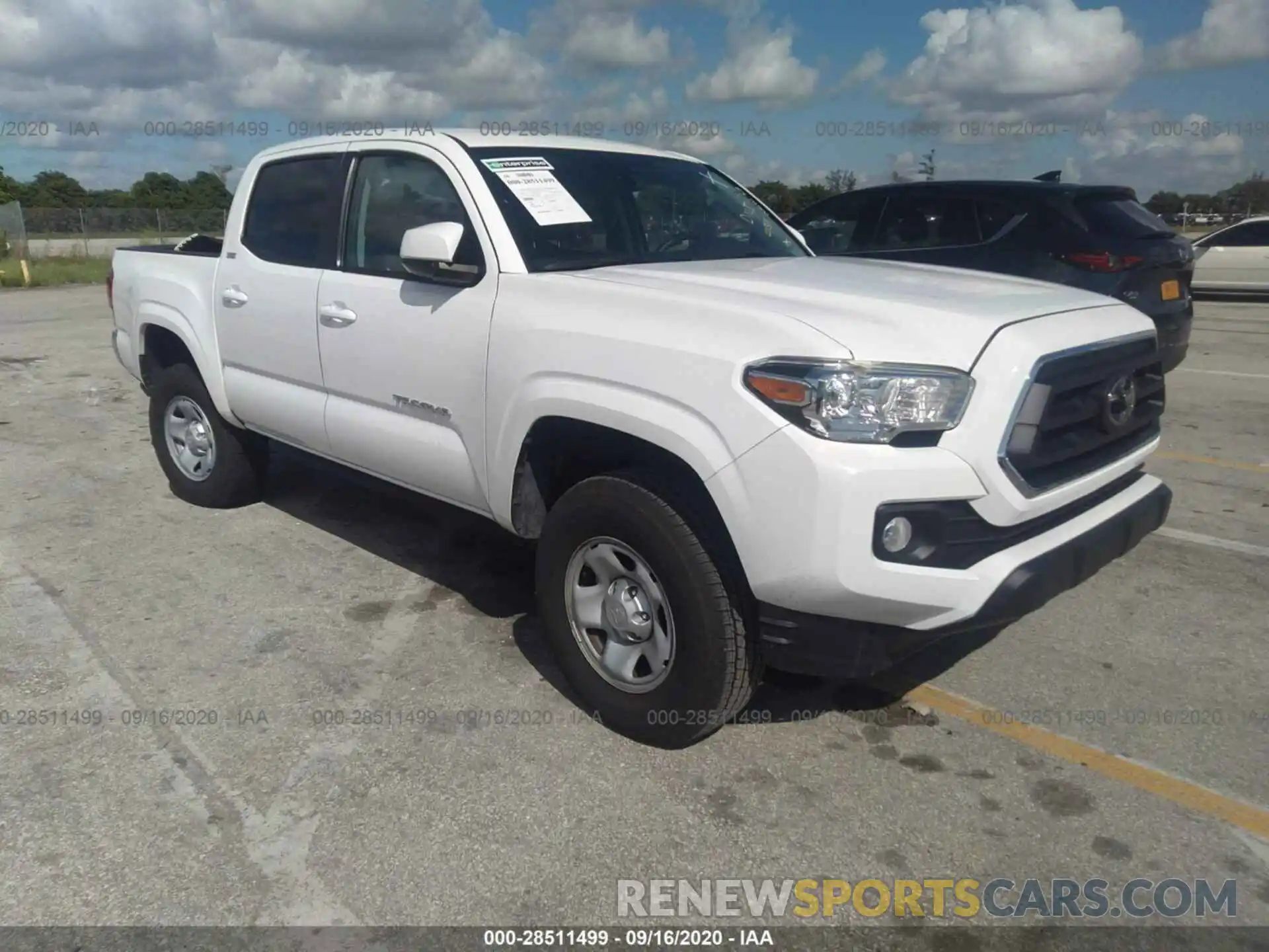 1 Photograph of a damaged car 5TFAX5GN3LX176051 TOYOTA TACOMA 2WD 2020