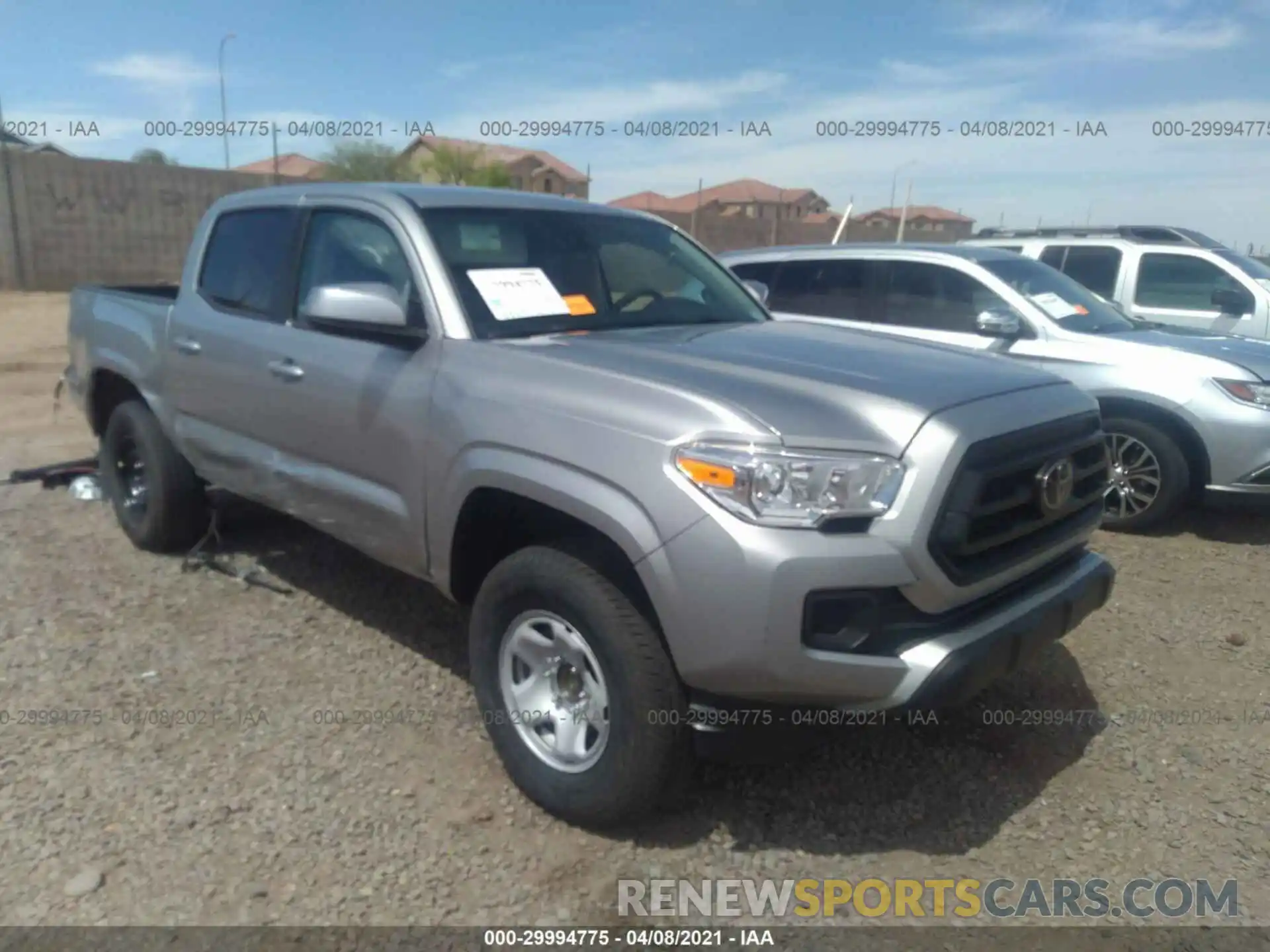 1 Photograph of a damaged car 5TFAX5GN3LX187227 TOYOTA TACOMA 2WD 2020