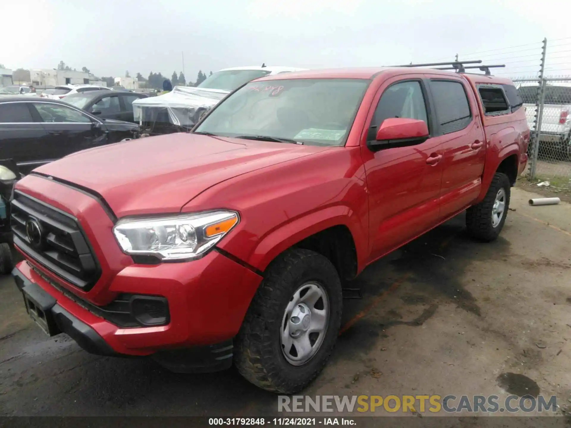 2 Photograph of a damaged car 5TFAX5GN4LX166855 TOYOTA TACOMA 2WD 2020