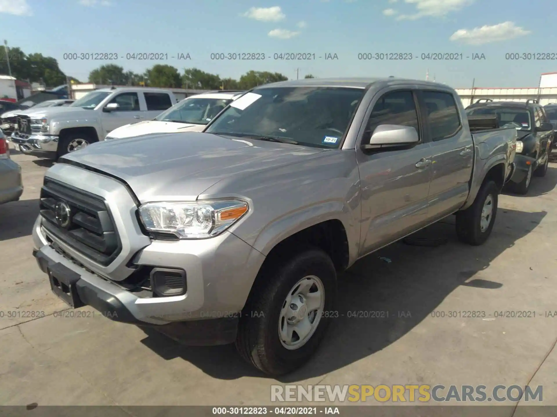 2 Photograph of a damaged car 5TFAX5GN4LX168654 TOYOTA TACOMA 2WD 2020