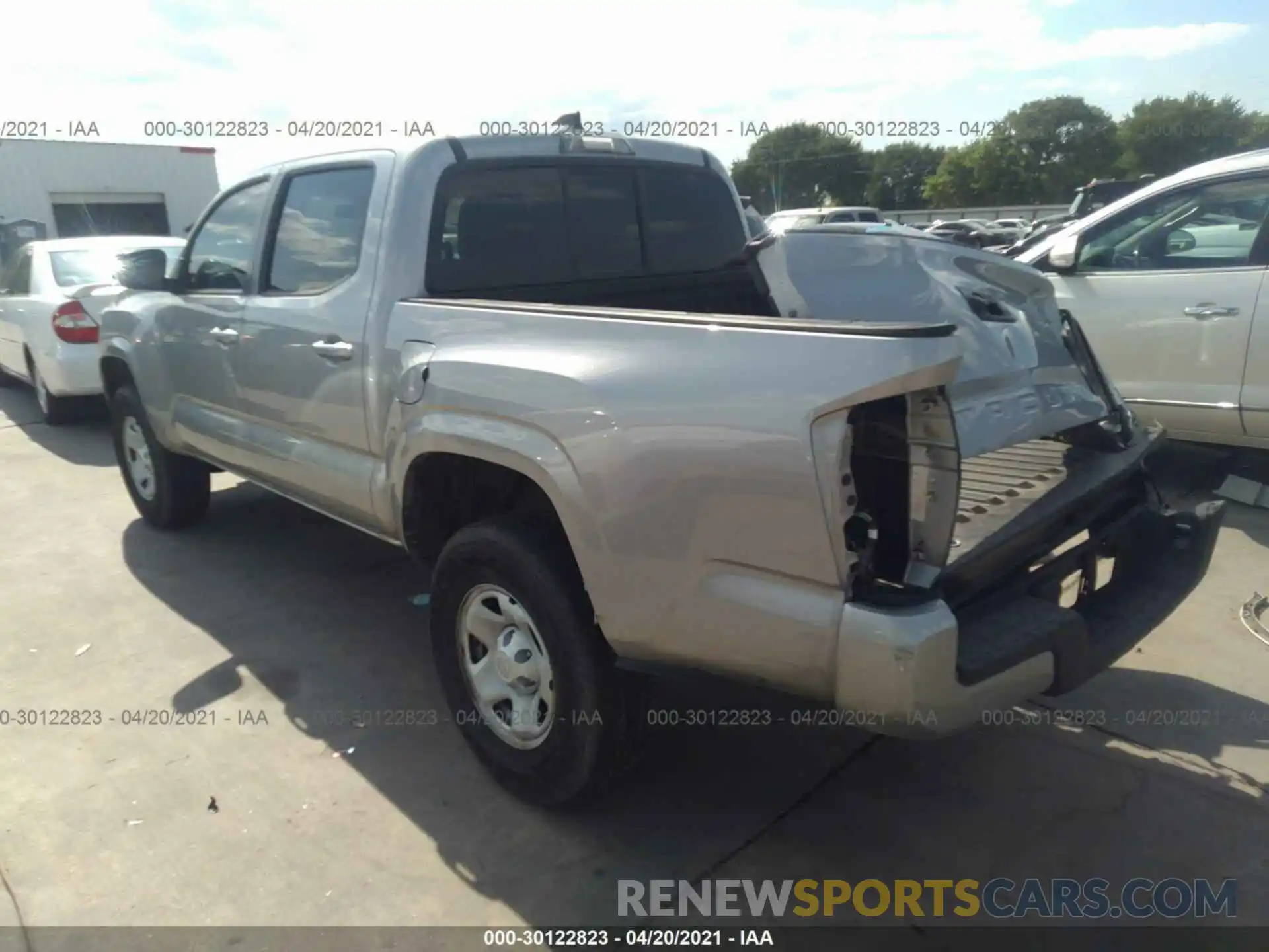 3 Photograph of a damaged car 5TFAX5GN4LX168654 TOYOTA TACOMA 2WD 2020