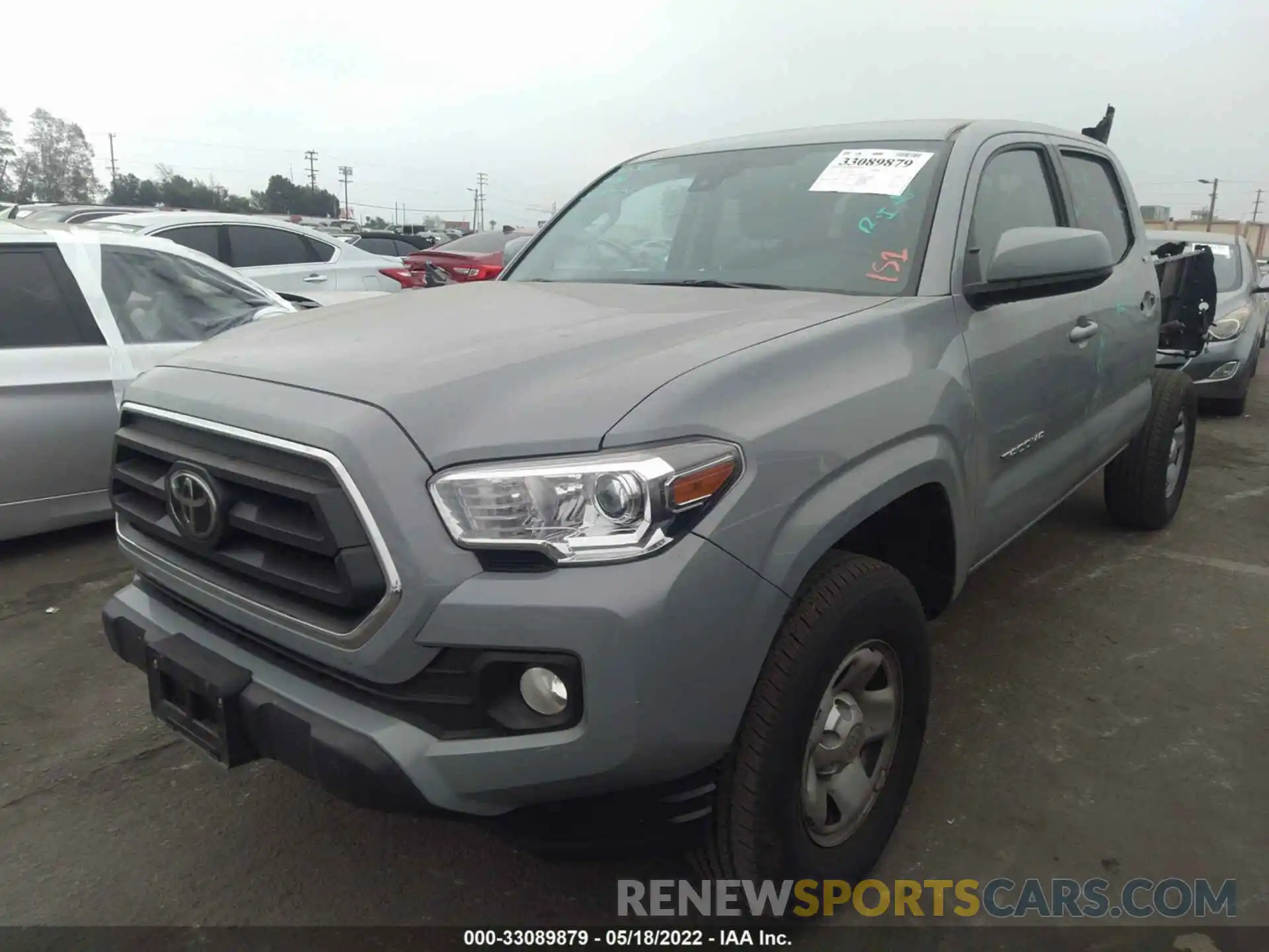 2 Photograph of a damaged car 5TFAX5GN4LX173305 TOYOTA TACOMA 2WD 2020