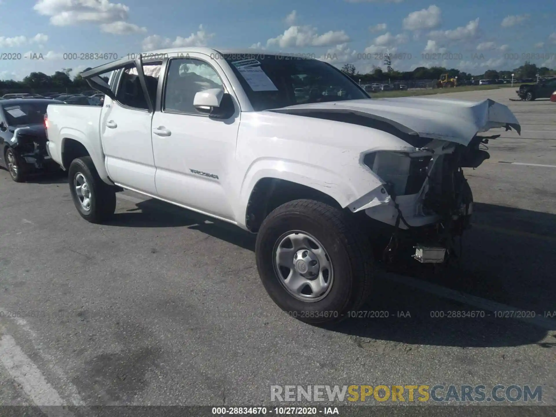 1 Photograph of a damaged car 5TFAX5GN4LX176060 TOYOTA TACOMA 2WD 2020