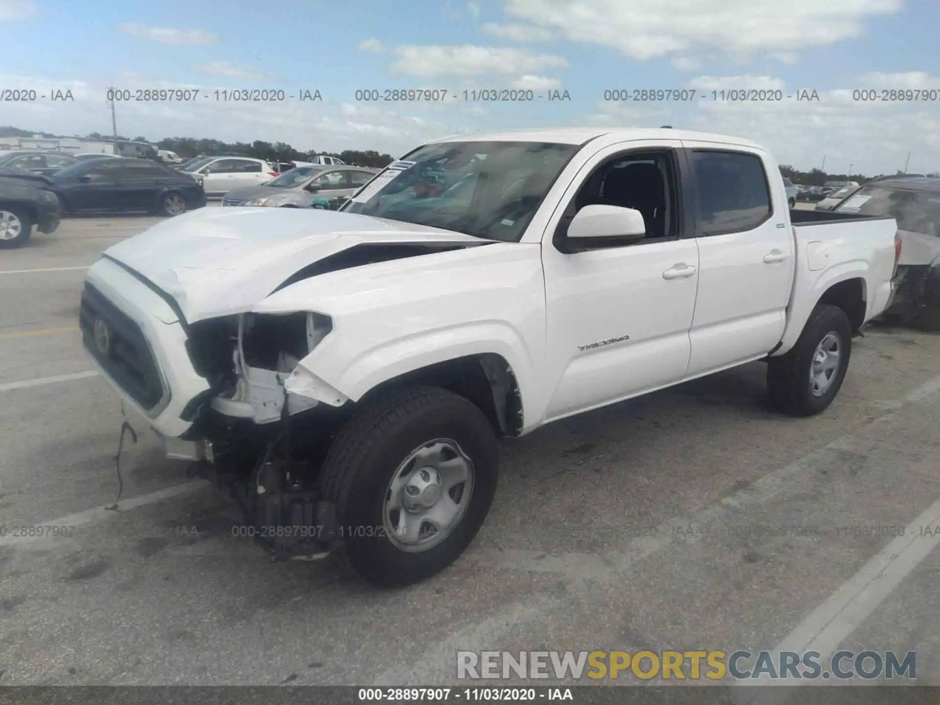 2 Photograph of a damaged car 5TFAX5GN4LX176074 TOYOTA TACOMA 2WD 2020